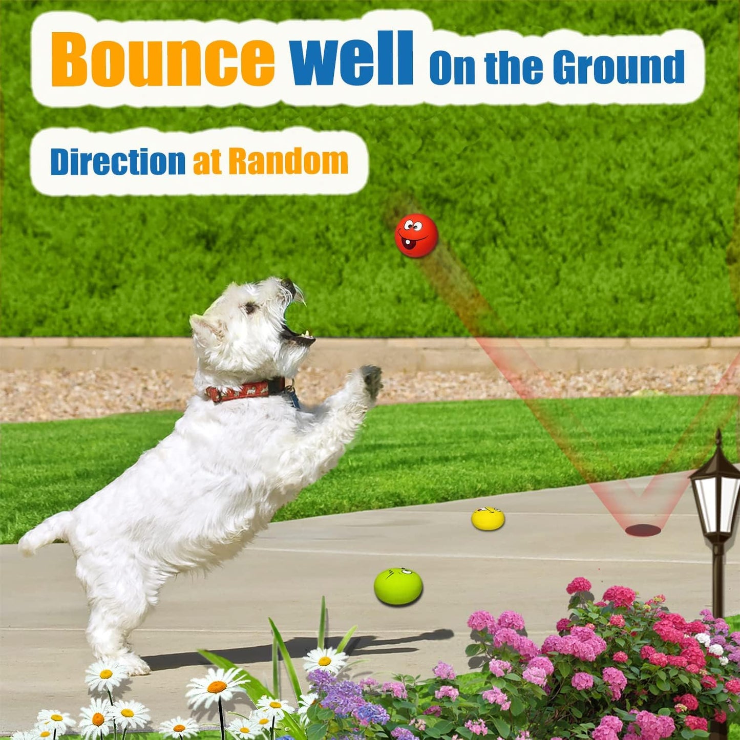 Latex Dog Squeaky Toys Rubber Soft Dog Toys Chewing Squeaky Toy Fetch Play Balls Toy for Puppy Small Pets 6pcs for Mini, Small Breeds, 2.28"*2.28"*1.30"