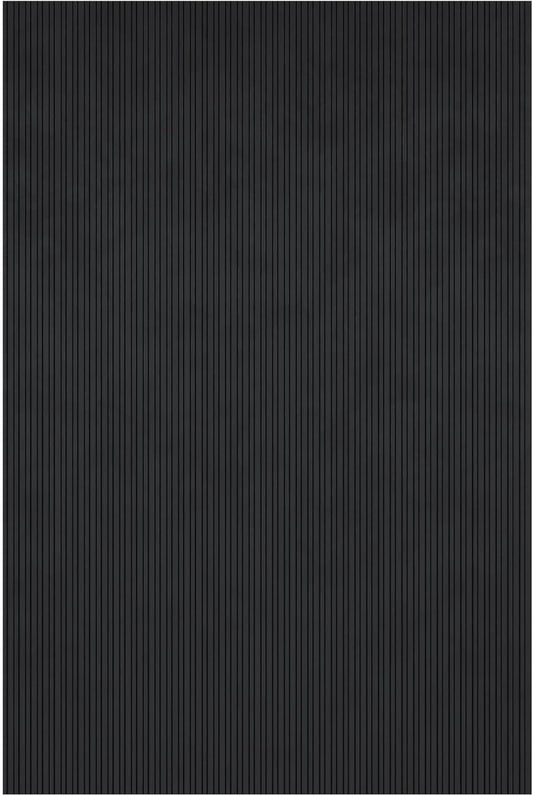 Indoor/Outdoor Hose-Wash Lines Design Non-Slip Rubber 2x3 Modern Entryway Mat for Entryway, Patio, Backyard, Garage, 20" x 39", Black