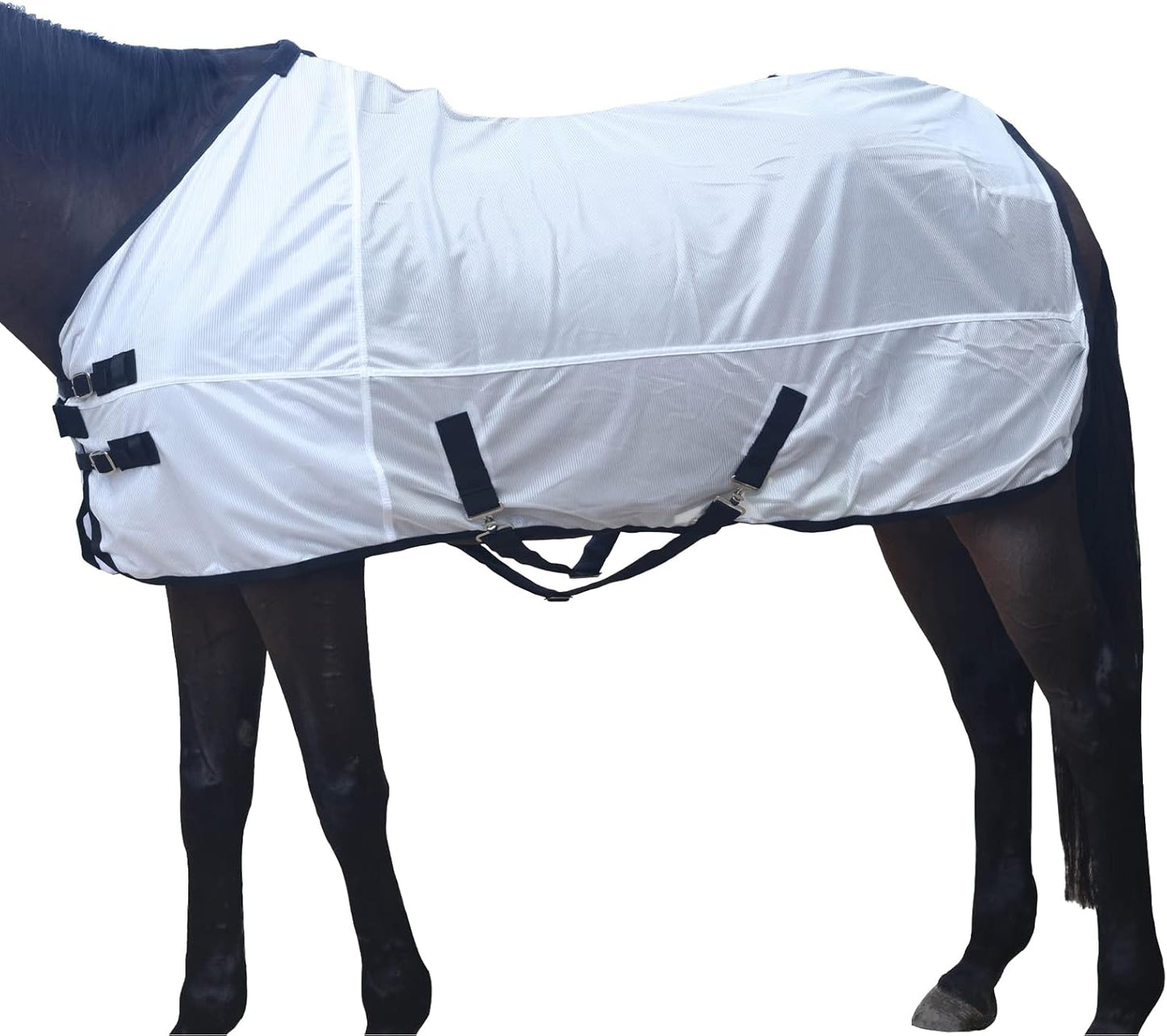 Comfy Mesh Horse Fly Sheet Equine Summer Sheets Stand Neck White 81