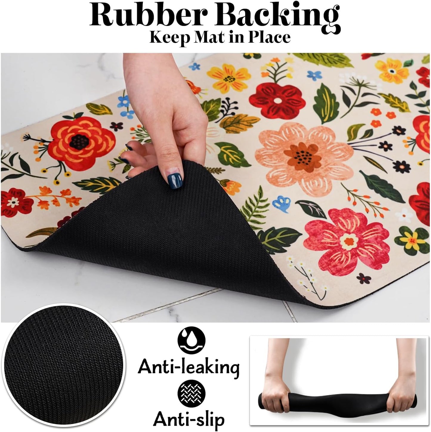 Absorbent Quick Dry Pet Food Mat for Dogs and Cats - Eco-Friendly Bowl Mat for Food and Water Dispenser - 16"x24" Floor Accessory