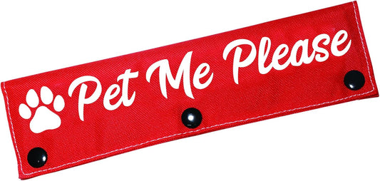 Funny Dog Leash Sleeve Pet Me Please Dog Leash Wrap Wrap Alert Hanging ID Patch Tag Pet Birthday Gift(Pet Me Please-Sleeve)