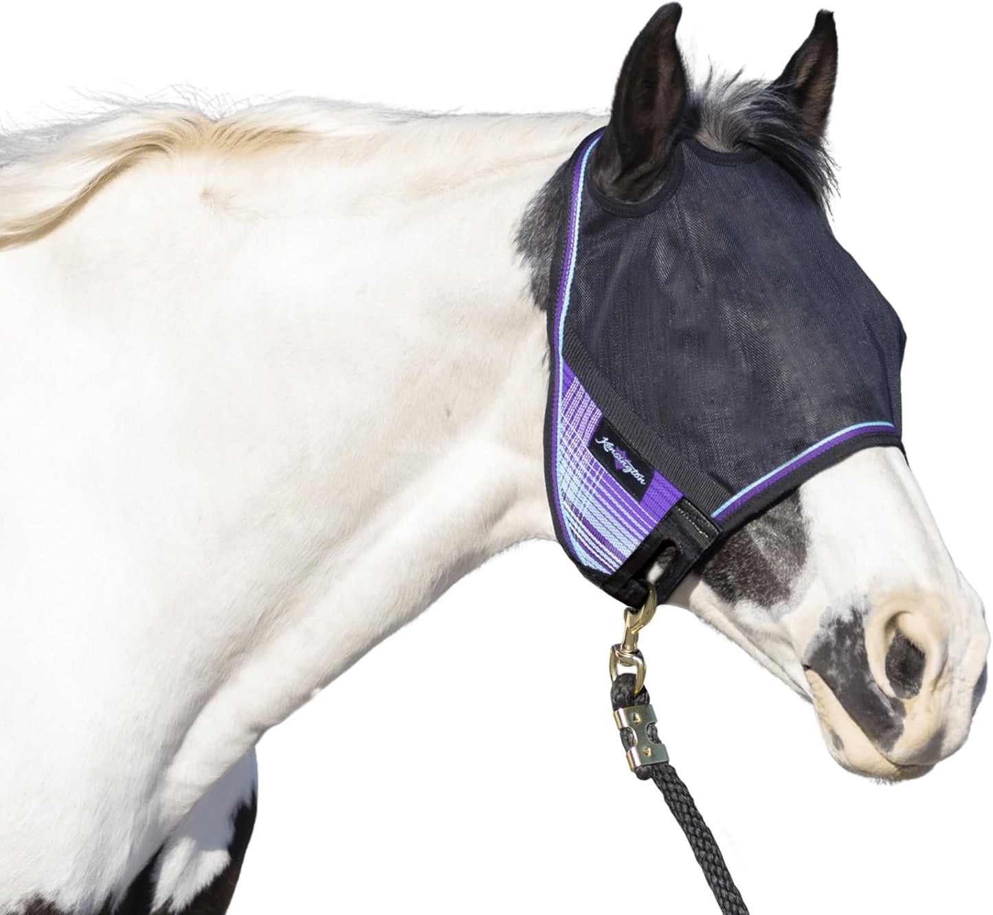 Kensington 90% UV Fly Mask CatchMask UViator - Without Ears & Forelock Freedom Web Trim Size: L-Avg Color: 2017 - Lavender Mint