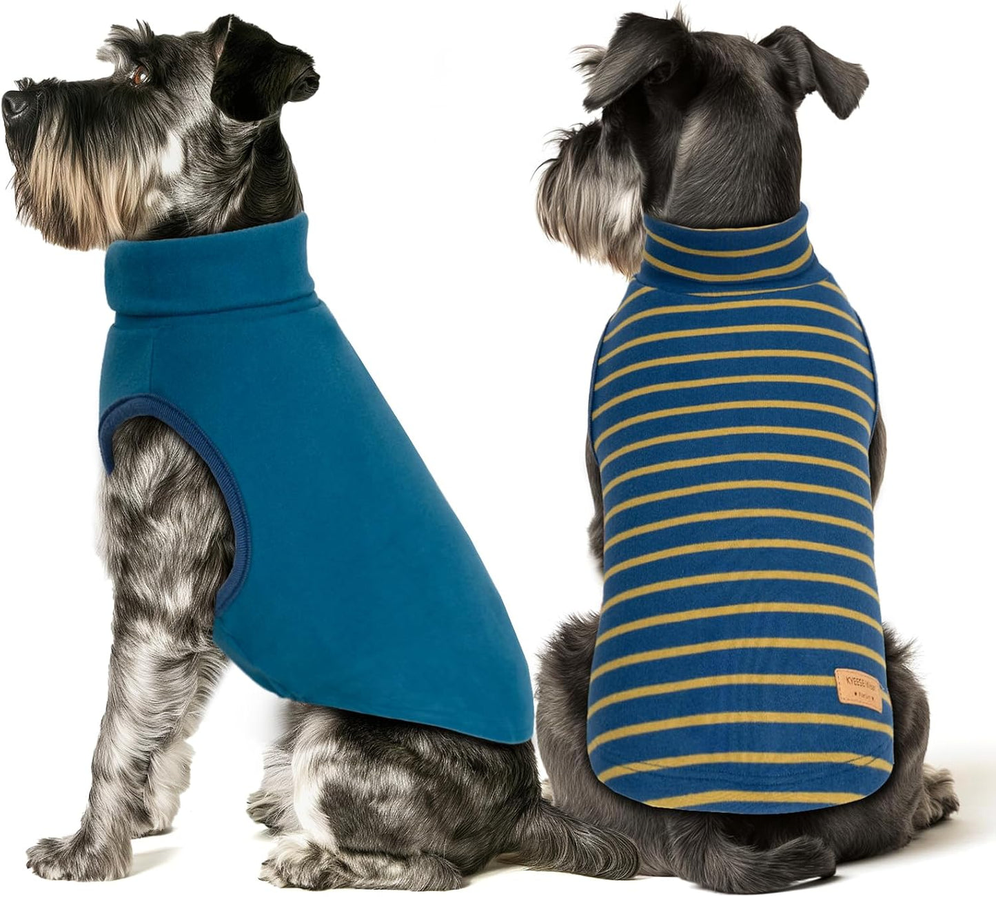 KYEESE 2Pack Dog Sweater Warm Dogs Clothes Pets Sweatshirt Soft Turtleneck Small Pets Sweaters Pet Coats Stretchy Dog Sweaters for Small Dogs Male