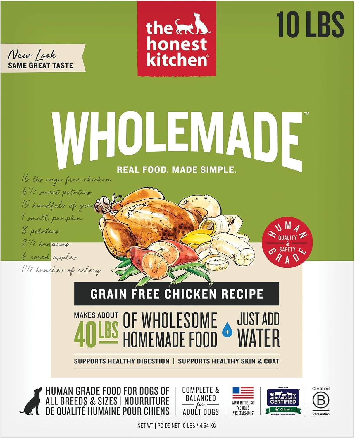 The Honest Kitchen Wholemade™ Grain Free Chicken Dog Food, 10 lb Box