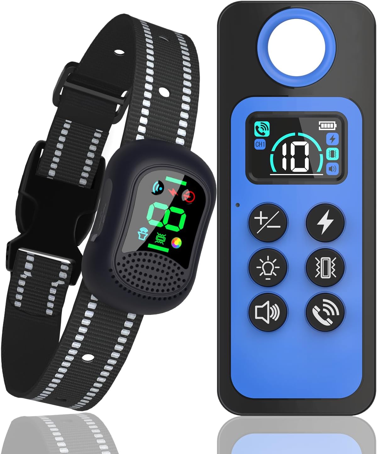 Dog Shock Collar/Medium/Small Dogs | Rechargeable Anti-Barking Training Collar,4900FT Dog Training Collar with Remote， IP67 Waterproof/4 Training Modes Adjustable Sensitivity Beep Vibration