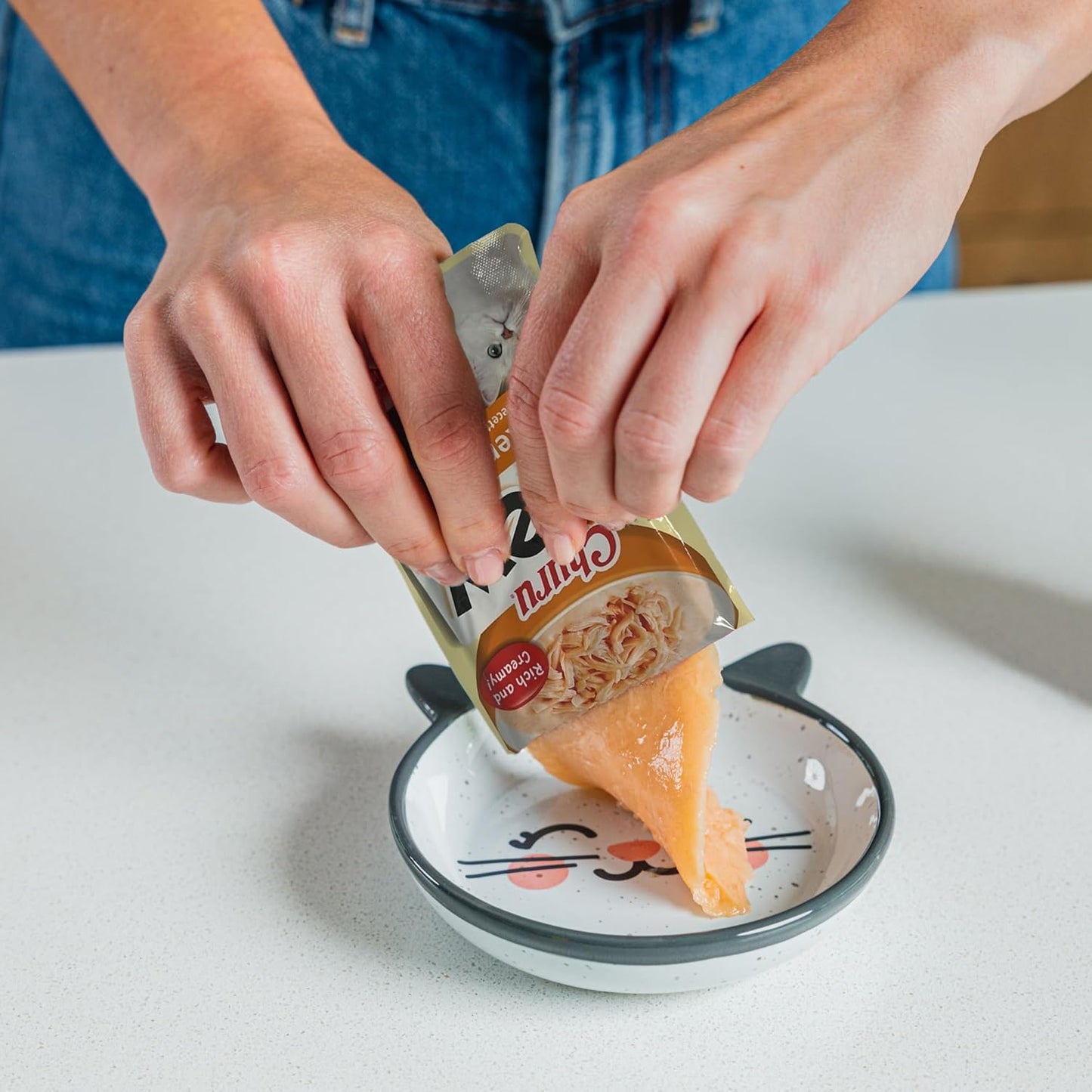 INABA Churu Stew for Cats, Side Dish Pouch with Vitamin E, 1.4 Ounces per Pouch, 12 Pouches, Chicken with Salmon Recipe