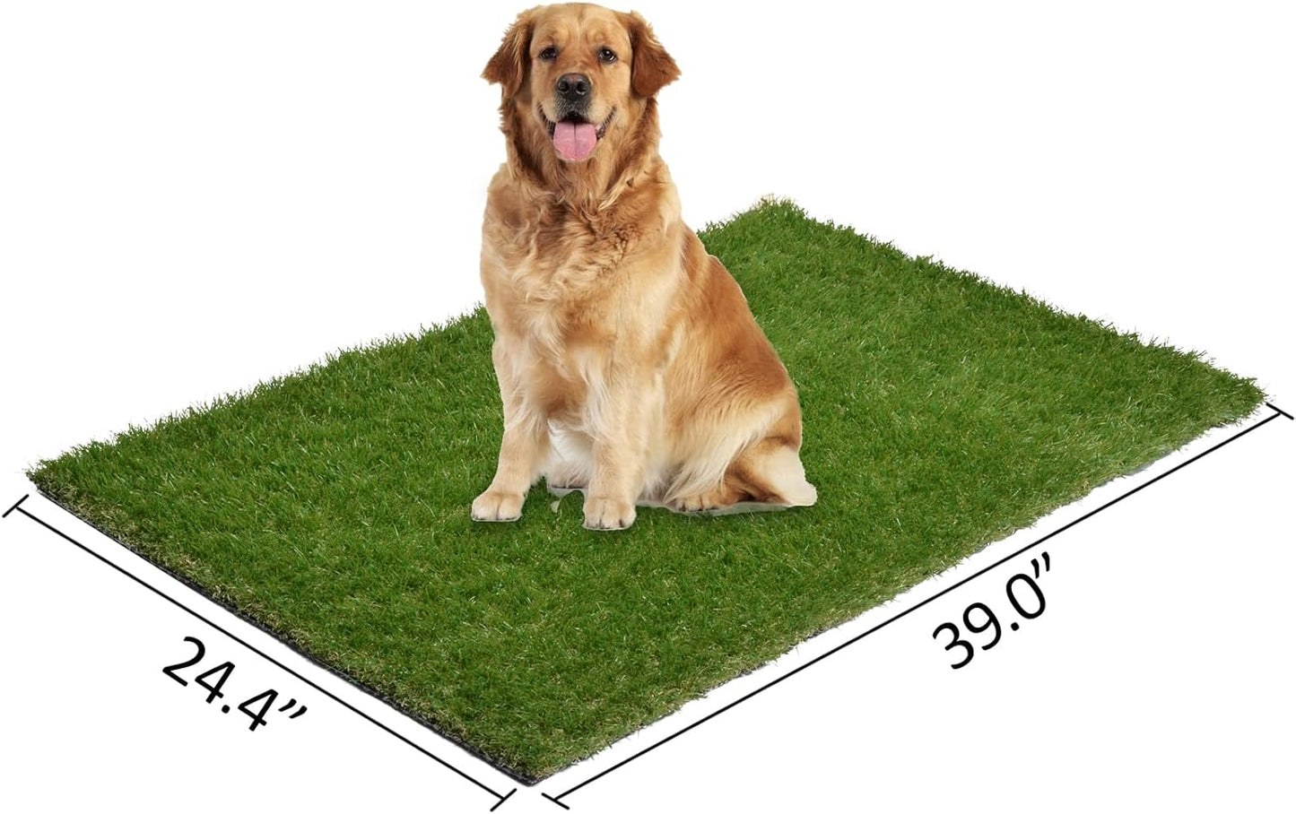 Dog Grass Large Potty Patch, Artificial Dog Grass Bathroom Turf for Pet Training, Washable Puppy Pee Pad, Perfect Indoor/Outdoor Portable Potty Pet Loo (Replacement Grass for 41"X26.8" Tray)