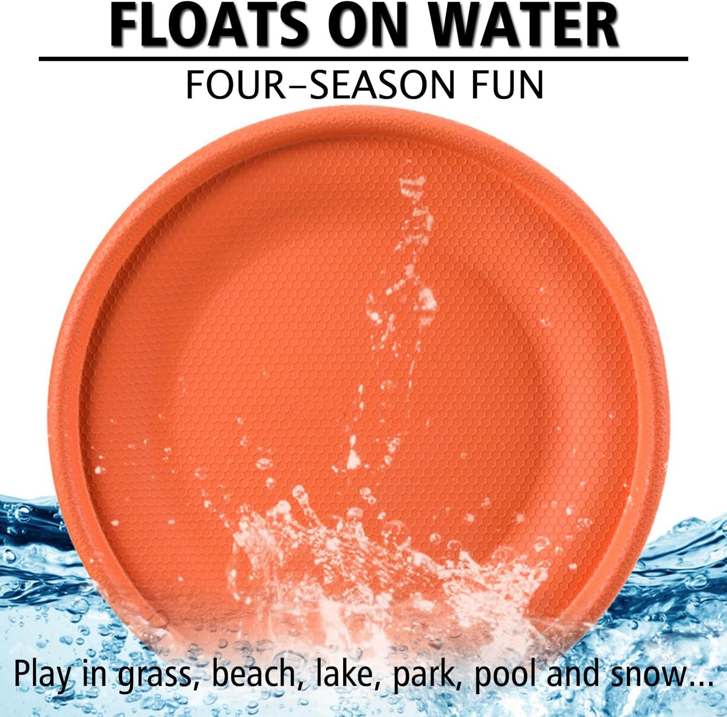 Dog Flying Disc - Durable Rubber Flying Disc Dog Toy - 9.25" Indestructible Rubber Dog Flying Discs Flyer Dog Toys - Puncture Resistant & Bite Resistant Extremely - for Medium Large Dogs