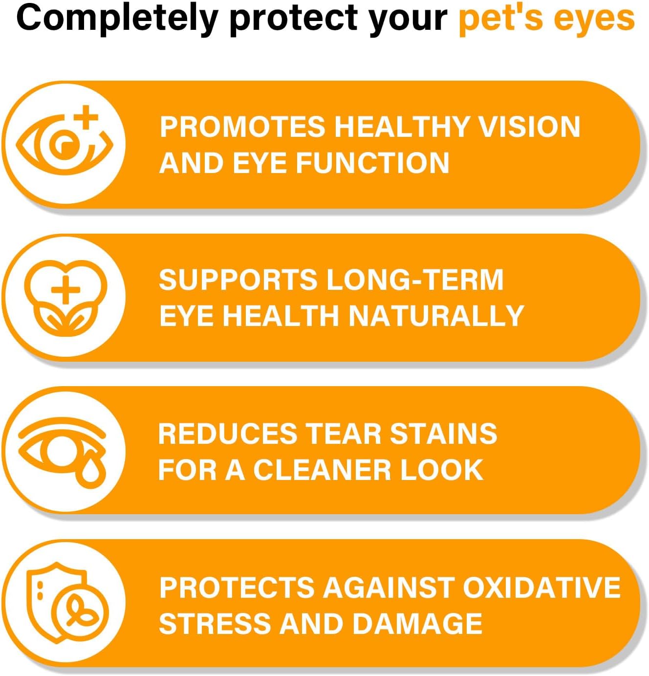 Eye Supplements for Dogs - Vision Support Soft Chews with Lutein, DHA & Vitamin C | 120ct Salmon Flavor Tear Stain Chews | Cataract & Dry Eye Relief Supplement (120 Ct, Salmon)