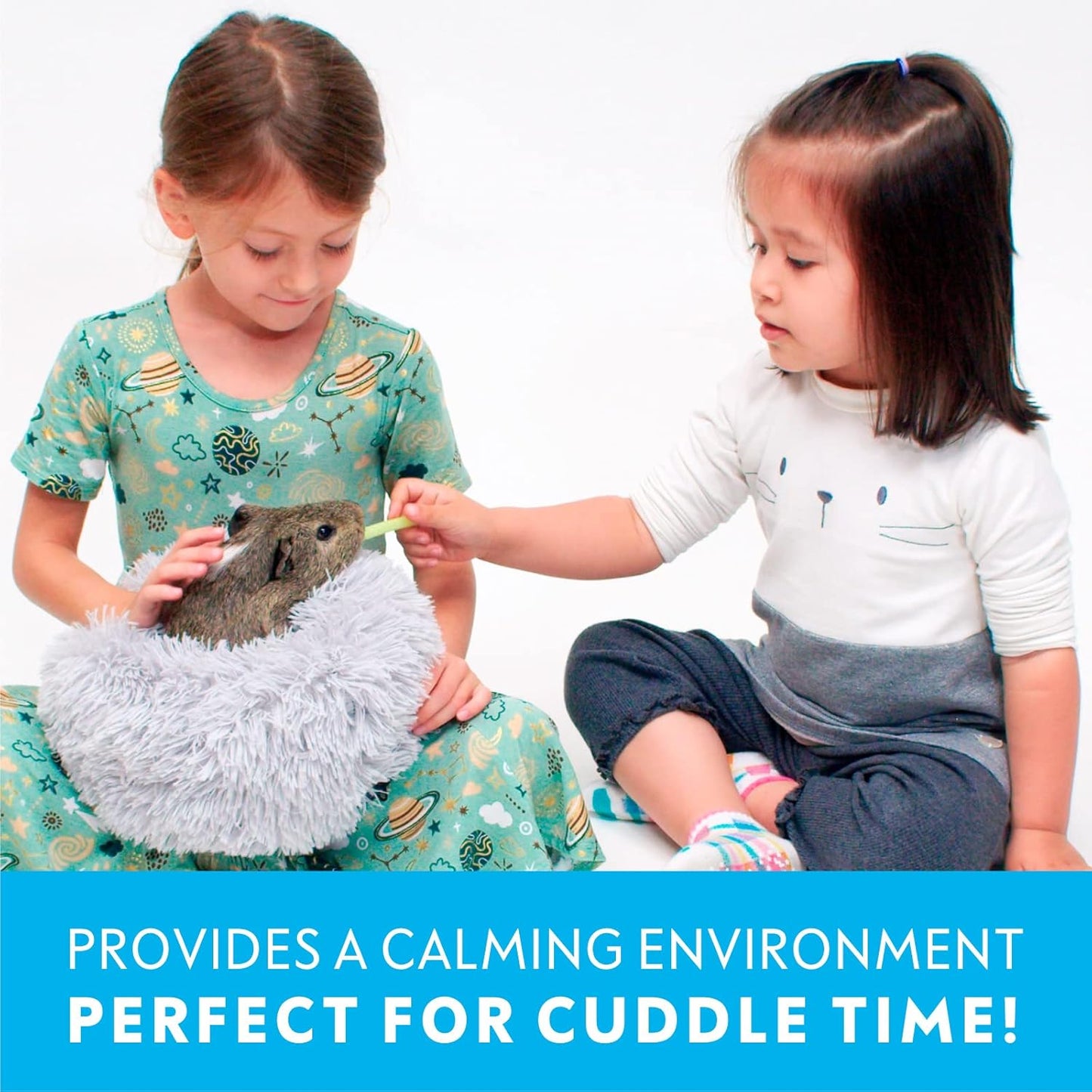 Paw Inspired Furr-O Burrowing Pet Bed with Zip-On Spandex and Fleece Bottoms for Guinea Pigs and Other Small Animals, Cozy Carrier, Hideout Enrichment Toy, Cage Accessories (Pink)