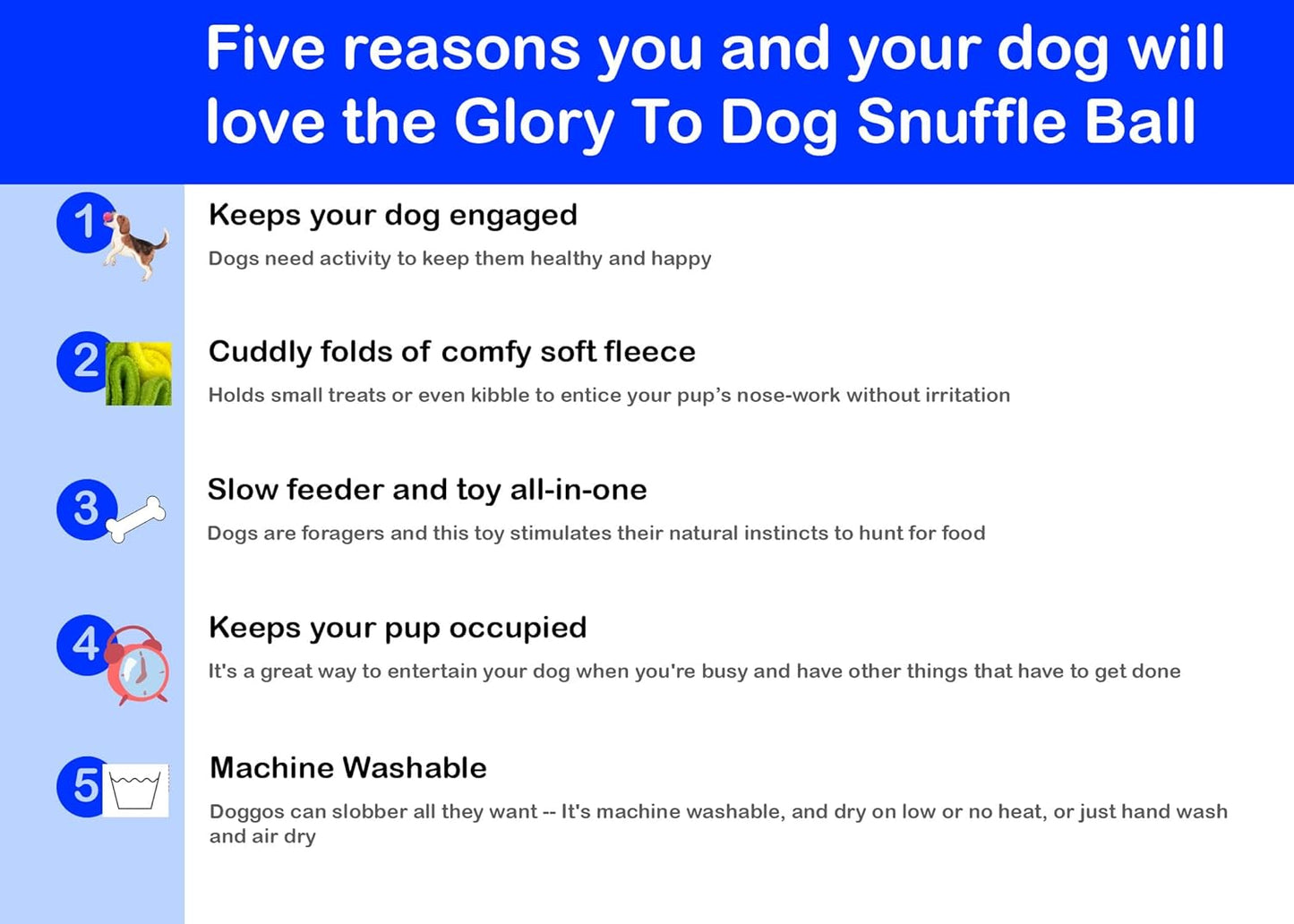 Glory To Dog Puppy and Small Breed Snuffle Interactive Foraging Dog Puzzle Ball Toy Lemon Lime Yellow and Green