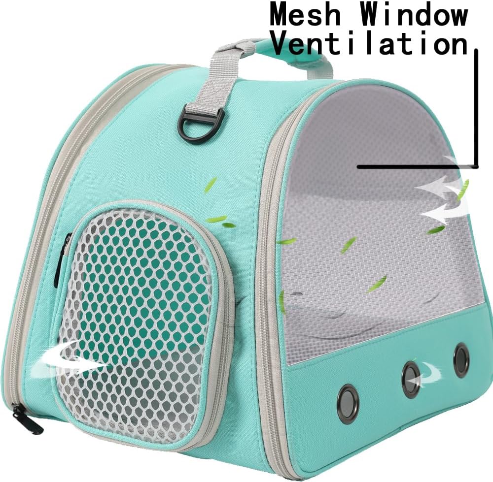 Guinea Pig Carrier,Guinea Pig Carrier for 2,Ventilation Carrier for Bearded Dragon,Reptile Travel Carrier for Lizards Sugar Glider Hedgehog Rat Parrot Birds,Airline Approved Green