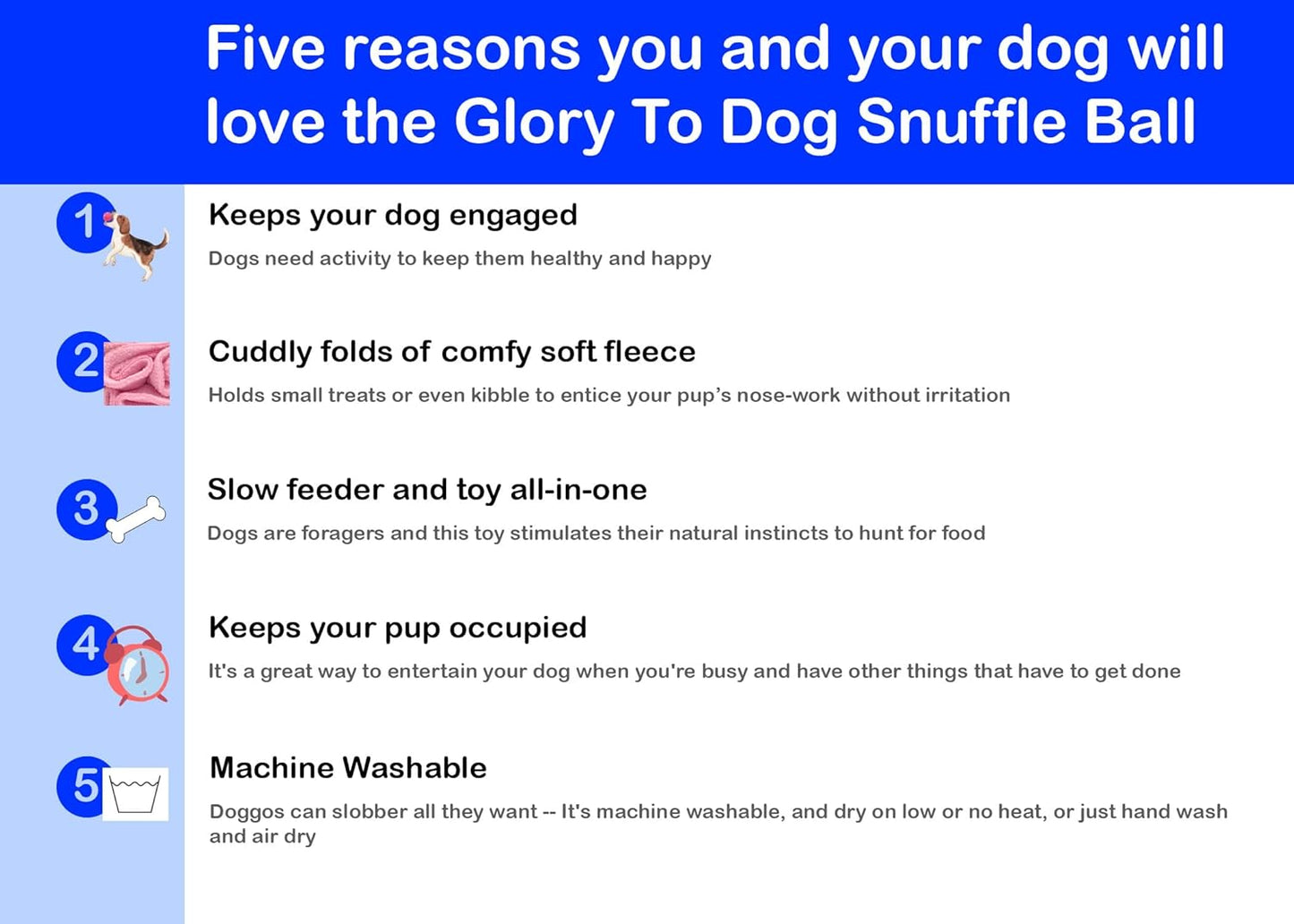 Glory To Dog Puppy and Small Breed Snuffle Interactive Foraging Dog Puzzle Ball Toy Pink