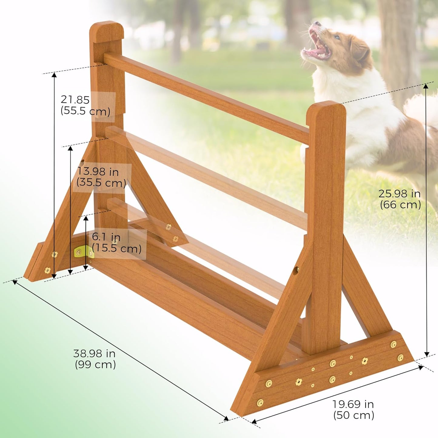 Dog Agility Set, Wooden Dog Agility Jumps & Dog Hurdles,Dog Agility Equipment, Dog Agility Course,Dog Agility Course Backyard Set,Obstacle Course for Dogs,Dog Hurdles Training Equipment