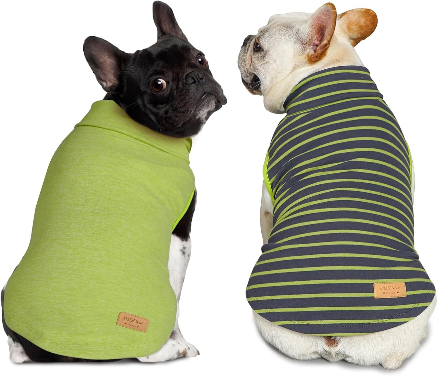 KYEESE 2Pack Dog Sweater Warm Pet Coats Soft Dachshund Clothes Dog Sweaters for Small Dogs Male Turtleneck Small Pets Sweaters Stretchy Dogs Clothes Pullover Pet Sweatshirt