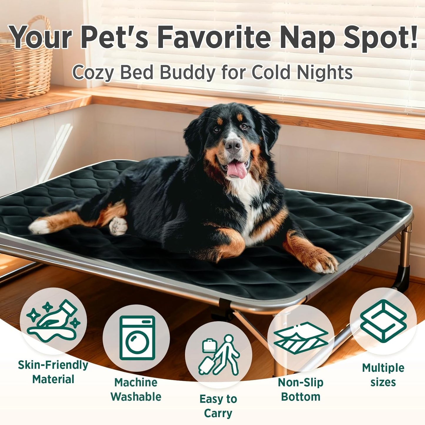 furrybaby Dog Crate Pad for Dog Cages Flat Crate Mat Kennel Pad with Anti-Slip Bottom Machine Washable for Pet Bed Sleeping (S 24x18'', Grey Mat)