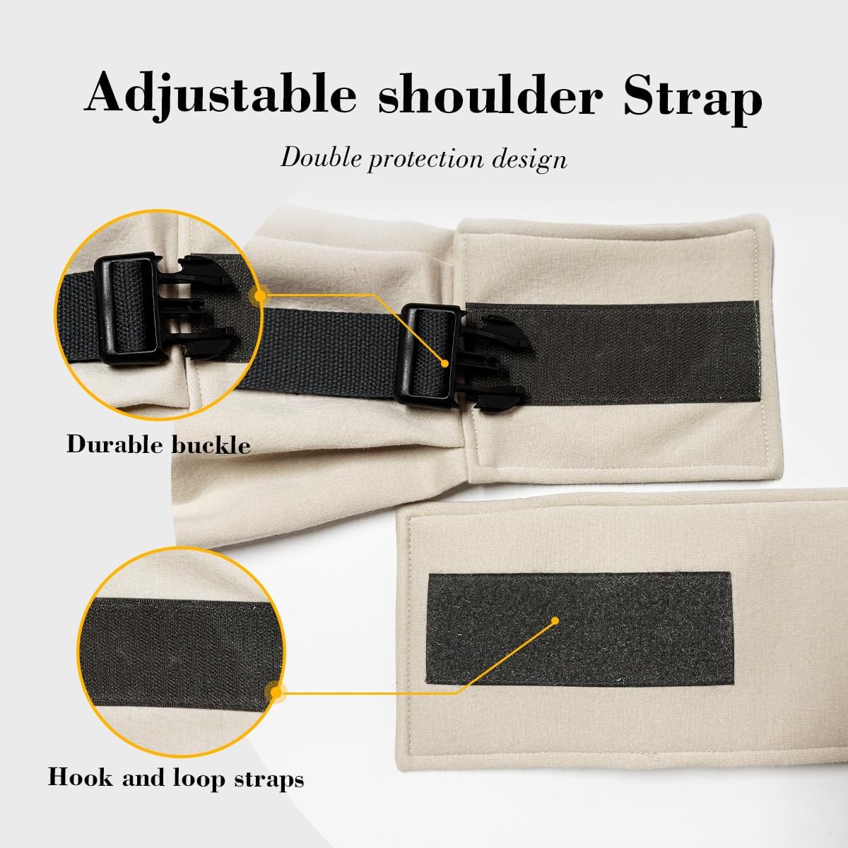 Dog & Cat Carrier Sling, Adjustable Soft Padded Shoulder Puppy Carrier, Hands-Free Dog Carrier Bag with Double Safety Buckles Premium Material for Outdoor Travel (Apricot, M)