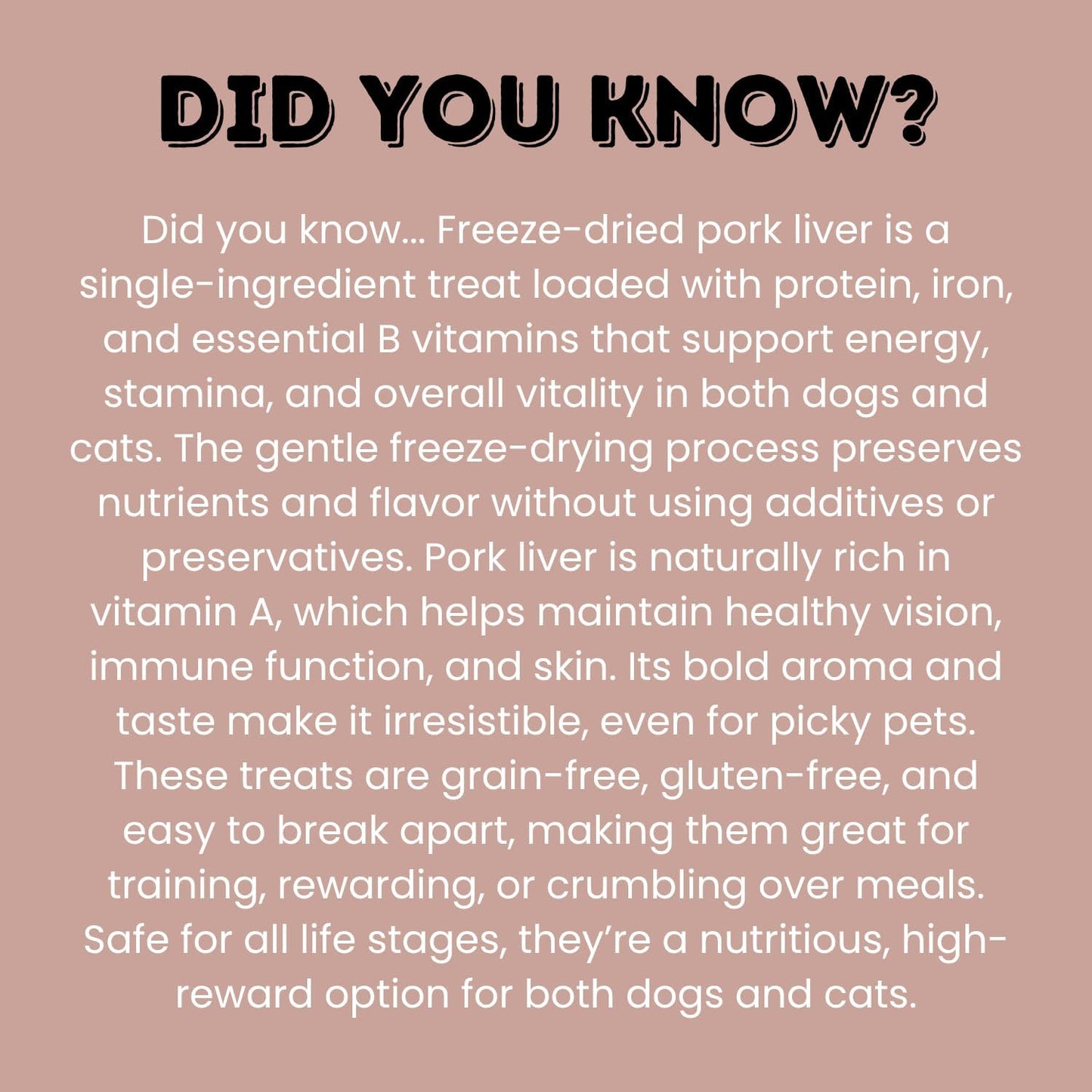 hotspot pets Freeze Dried Pork Liver Treats for Cats & Dogs - Made in USA (1 Pound Value Bag) Single Ingredient, High Protein, All Natural, Grain-Free - Perfect for Training, Topper or Snack