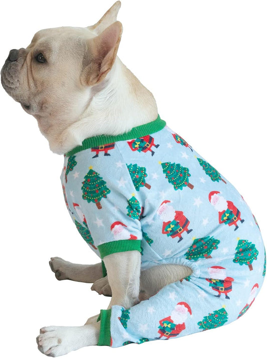 CuteBone Small Dogs Christmas Outfit Soft Puppy Onesies Pjs Dog Pajamas Pet Coat Cat Apparel Comfy Doggie Jumpsuit Bodysuit for All Seasons P198S