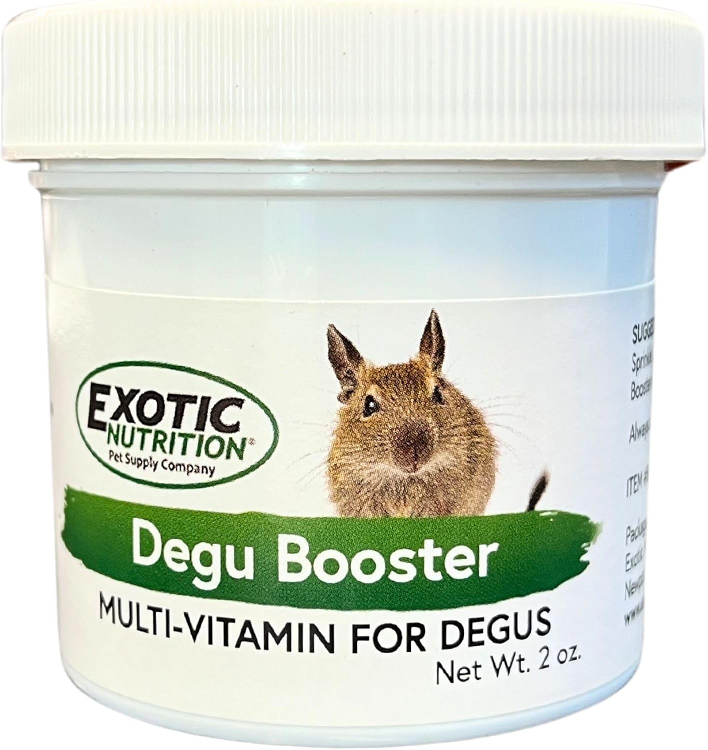 Degu Booster (2 oz.) - Complete Multivitamin - Powdered Vitamin & Mineral Supplement for Pet Degus