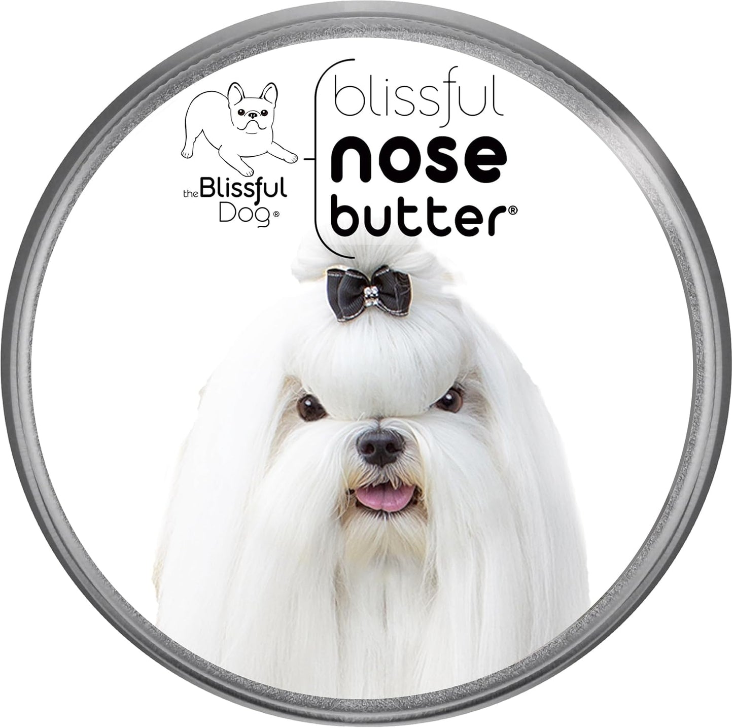 The Blissful Dog Maltese Nose Butter for Dry, Cracked Skin, Lick-Safe Dog Nose Balm with Moisturizing Shea Butter, Almond, Olive, and Essential Oils, Pet Supplies, Uncented, 2 oz.