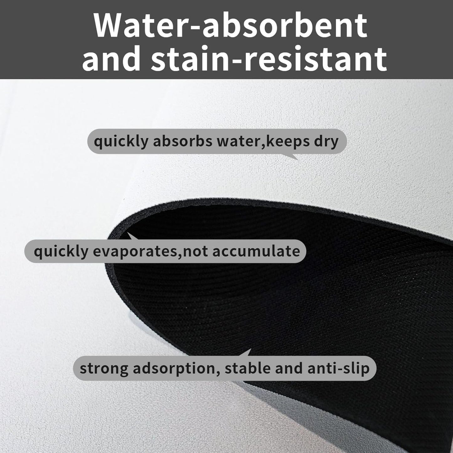 Charming Cat Dog Food Mat Absorbent Bowl Mats No Stains Quick Dry Waterproof Pet Cat Placemats for Food and Water, 30x45cm