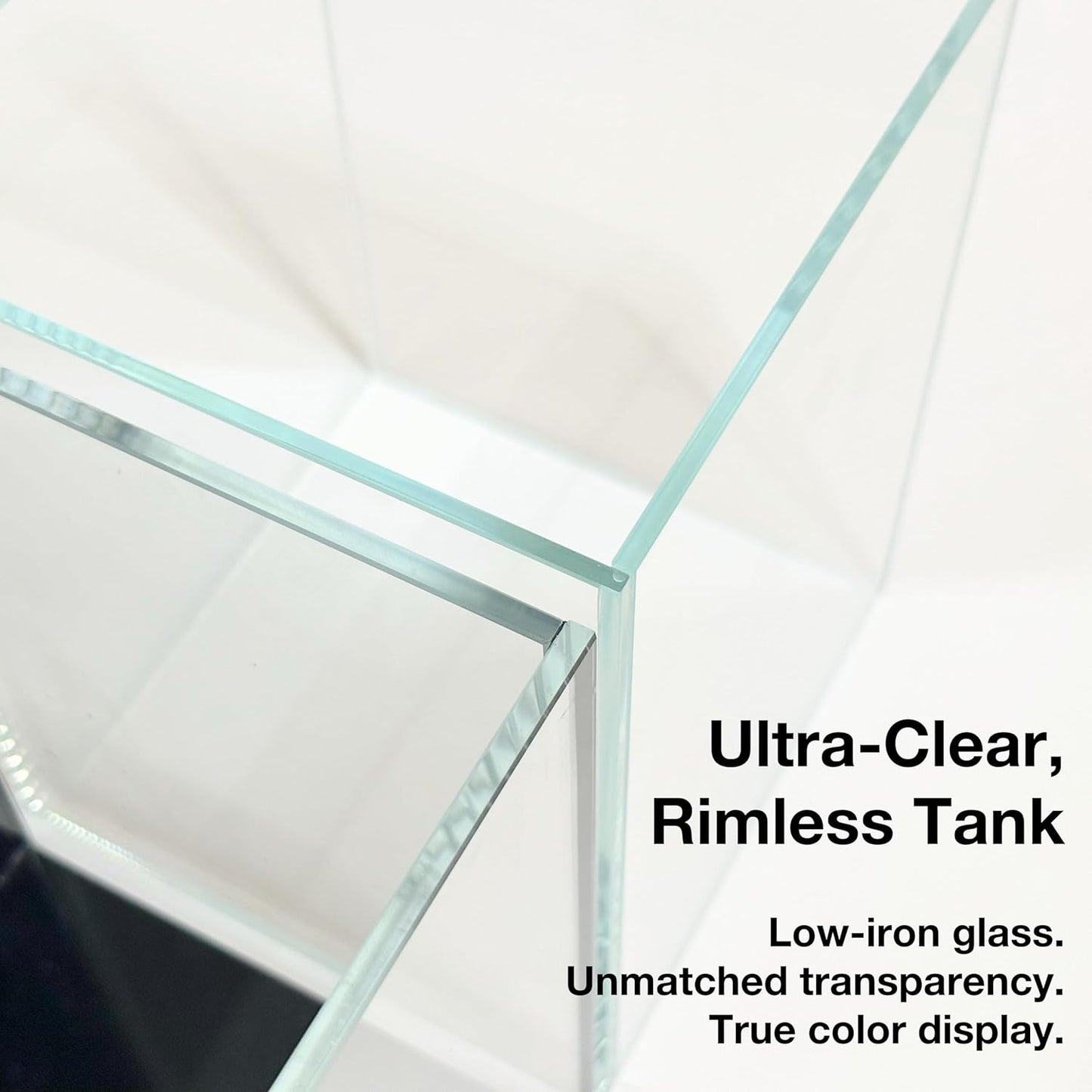 Nano Aquarium Kit,1.5 Gallon Rimless Small Glass Tank with Filter, Aquarium Light, and Aquascaping Decorations, for Home and Office (Transparent Tank - Mountain, Small)