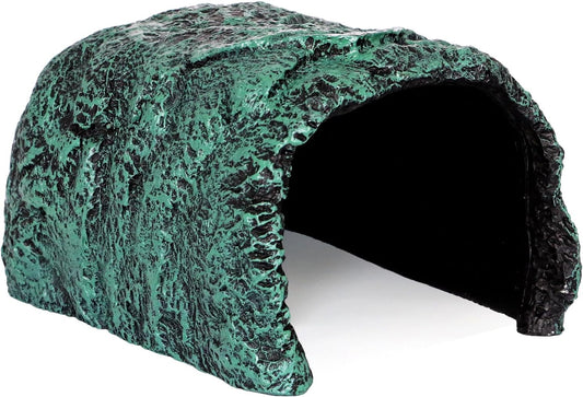 Reptile and Amphibians Rock Hide Cave - Climbing and Hiding Spots, Terrarium & Aquarium Decor, Perfect for Bearded Dragons,Lizards,Snakes,Turtles,Geckos,Frogs,Small Animals - Large Size