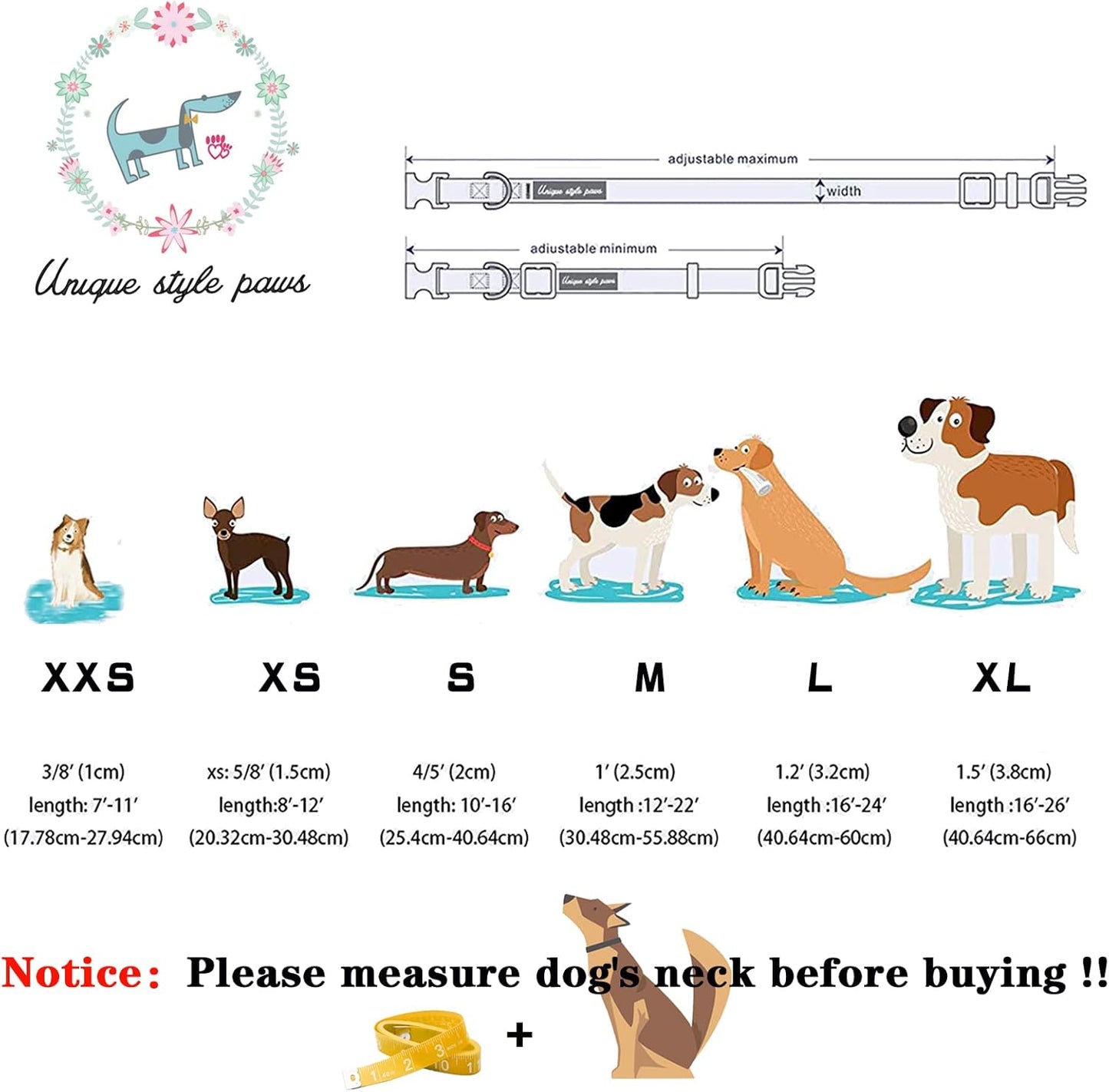 Unique style paws Halloween Dog Collar with Flower Tie Pumpkin Cotton Collar Adjustable Puppy Collar for Small Medium Large Dogs-XL