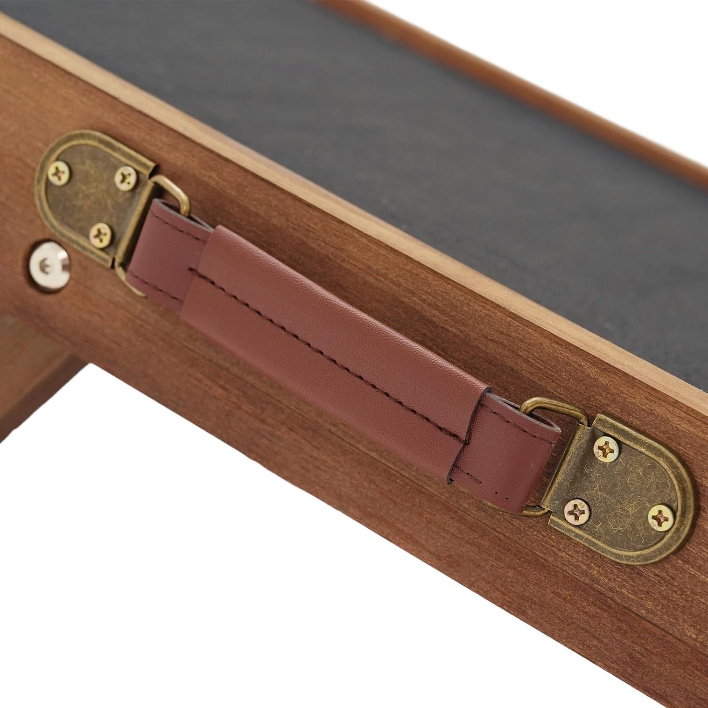 Dog Ramp for Bed, Dog Stairs for Small and Large Dogs, Portable Dog Steps for Bed, Couch, Car, Adjustable Folding Pet Ramp, Upgrade Rubber Pet Steps, Supports up to 210 lbs (Medium-Brown)