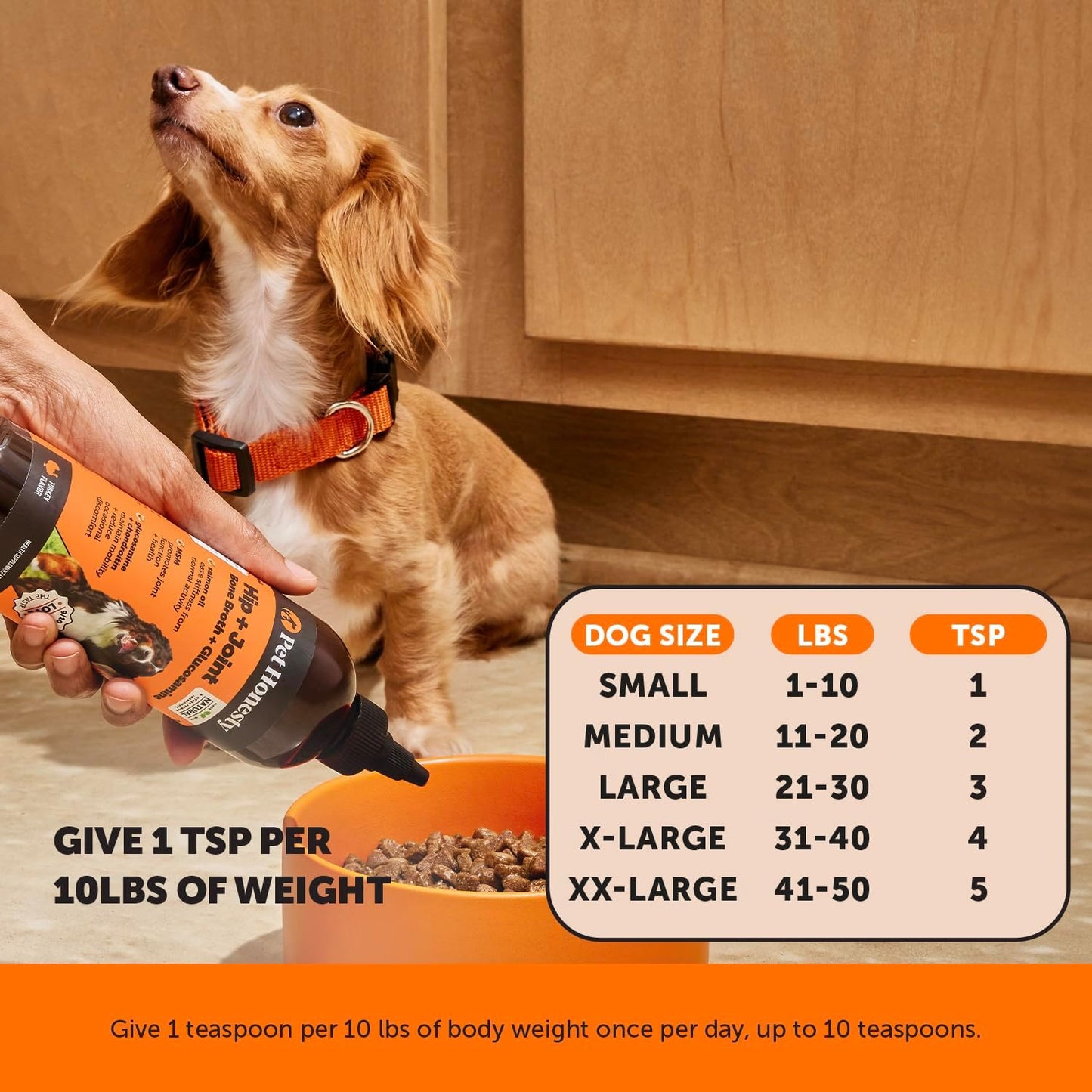 Dog Joint Supplement with Salmon Oil for Dogs - Ease Stiffness, Reduce Discomfort & Support Joint Mobility Liquid Supplement, Dog Food Topper Bone Broth with Glucosamine for Dogs (12 oz)