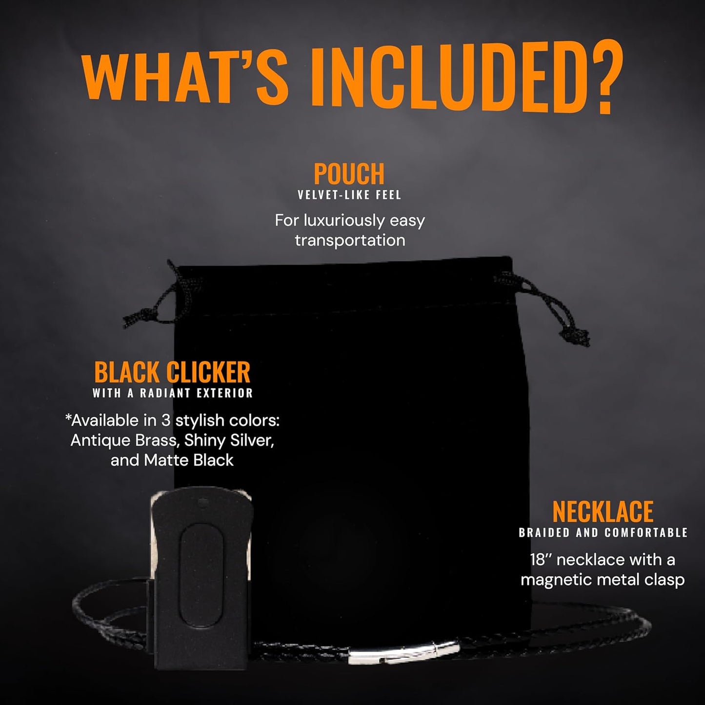 Dog Clicker Black & White with Necklace (4 Pack) - Clickers for Pet Training - Dog Training & Behavior Aids Easy to Carry with You Anywhere - Teach Your Dog Tricks or Reward His Behavior