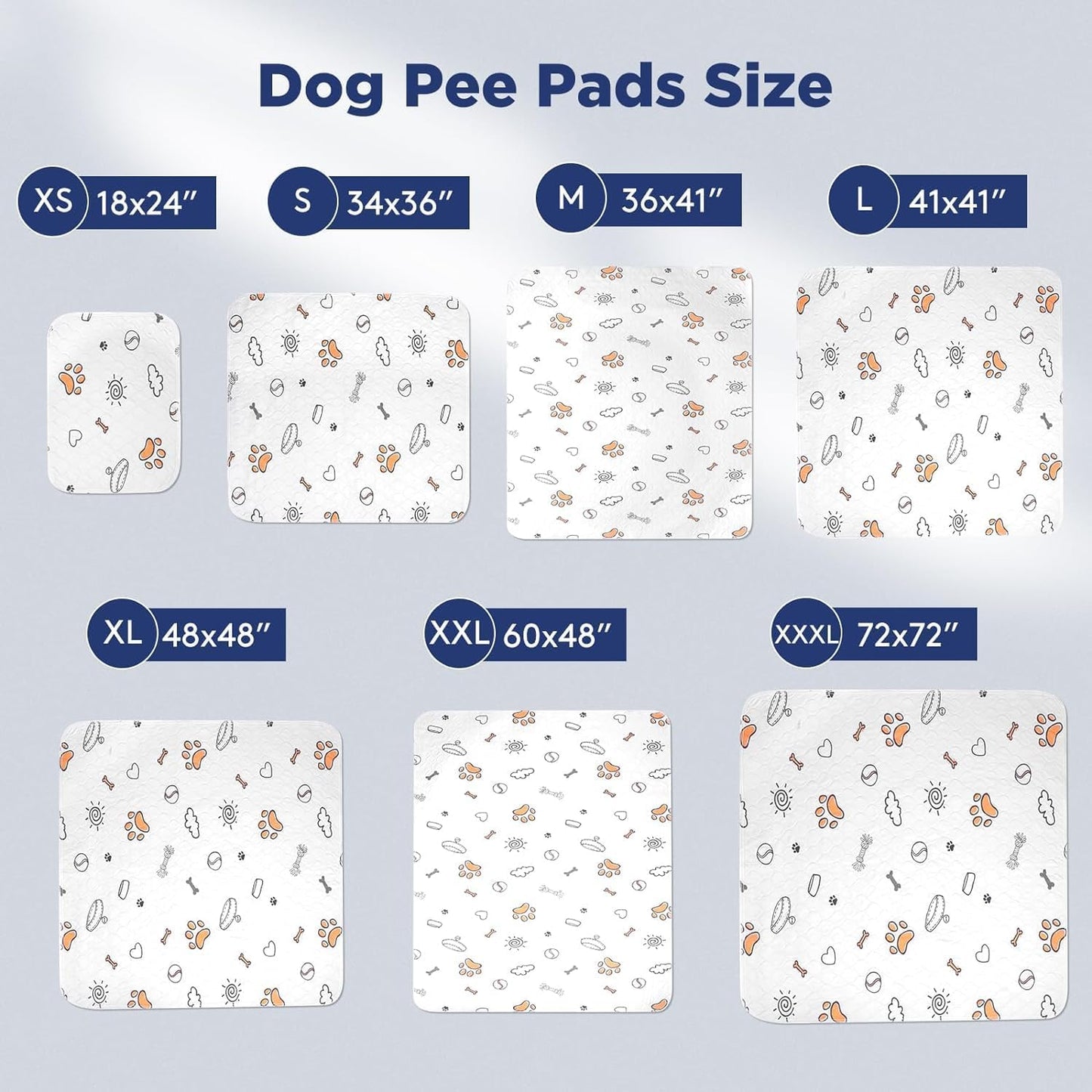 FURTIME Washable Pee Pads for Dogs, 2 Pack Large 41''x41'' Super Absorbent Reusable Dog Training Pads, 100% Waterproof Non-Slip Whelping Playpen Crate Mat Bed Products Gray (Gray Puppy Pads-41x41)