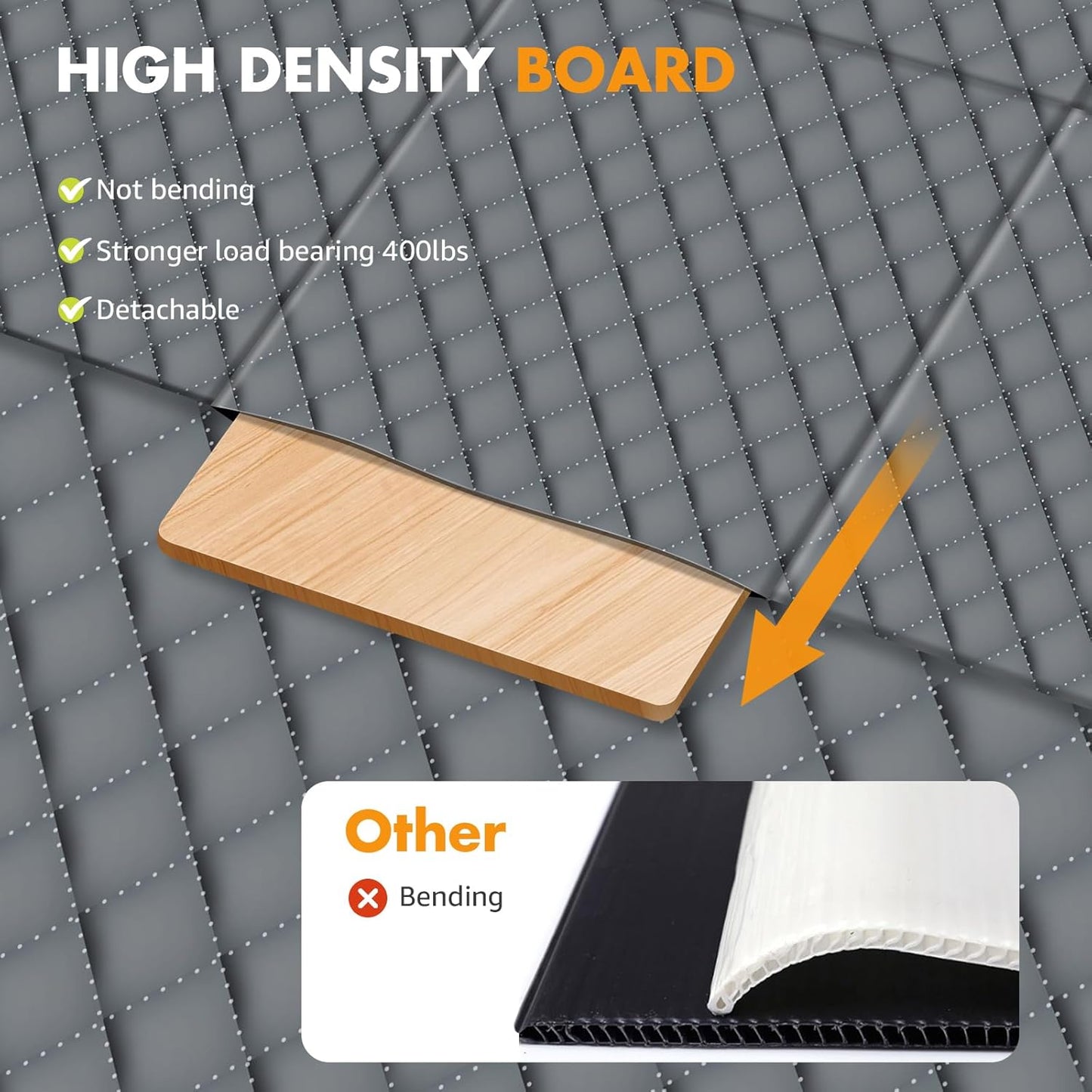 Dog Car Seat Cover for Back Seat, Larger Dog Car Bed Cover with Strong Bottom, Car Back Seat Extender Hammock for Car SUV Truck Grey