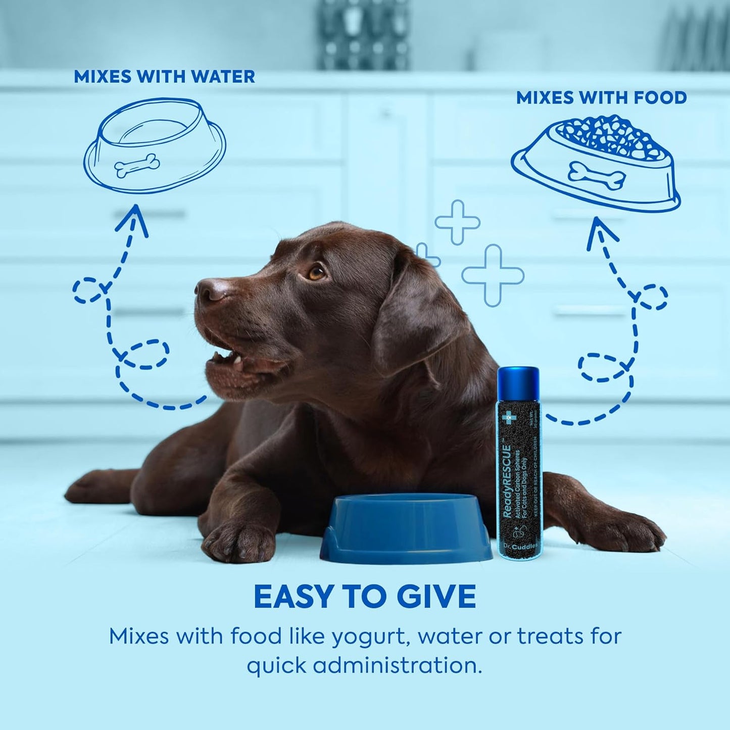 Dr. Cuddles ReadyRESCUE - Dog First Aid Kit Essential - Activated Charcoal Detox for Dogs, Cats, Pets - Animal First Aid Kit - Dog Medical Emergency Kit - Dog Travel Essentials - 30g (1 Vial of 30g)