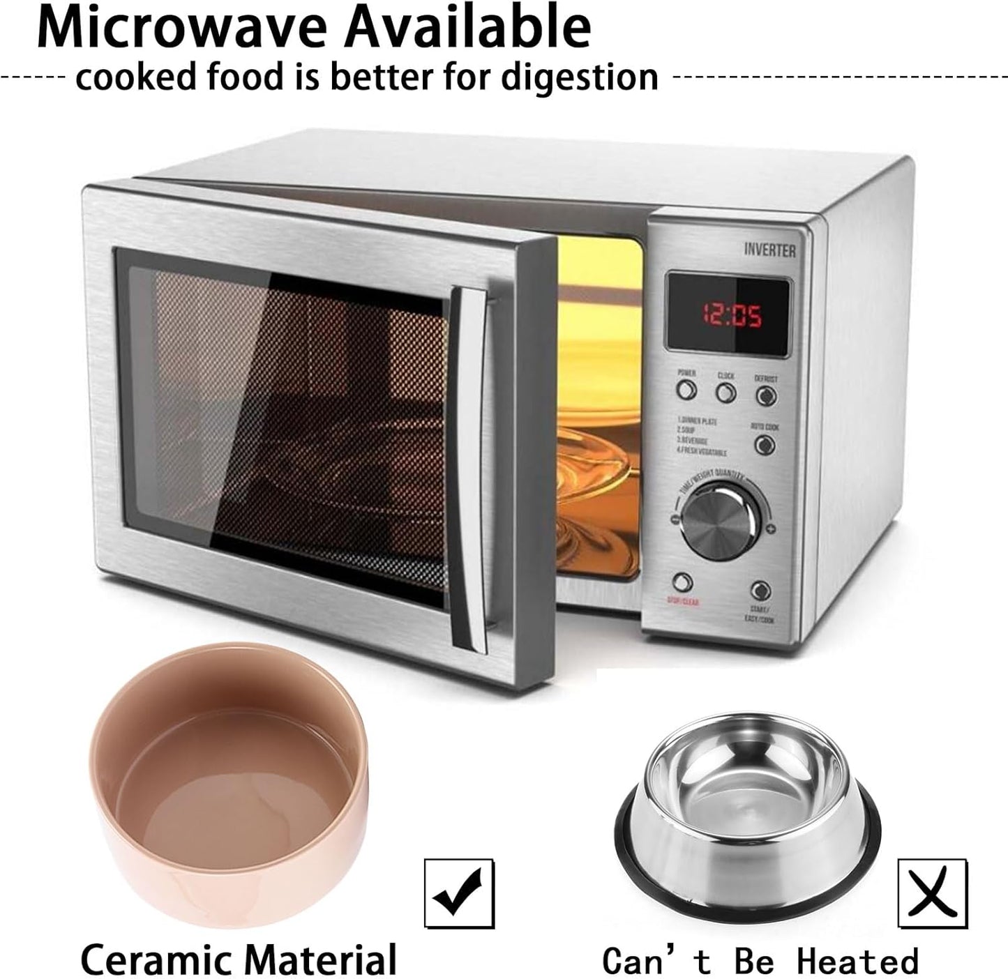 Petygooing Khaki Elevated/Raised Ceramic Dog Bowl for Small Breeds, Dog Food Water Dish with Stand,Pet Feeding Bowl with Anti Slip Rubber for Cats and Small Dogs Puppy 13.5 OZ (5.1In / 1.7 Cups)