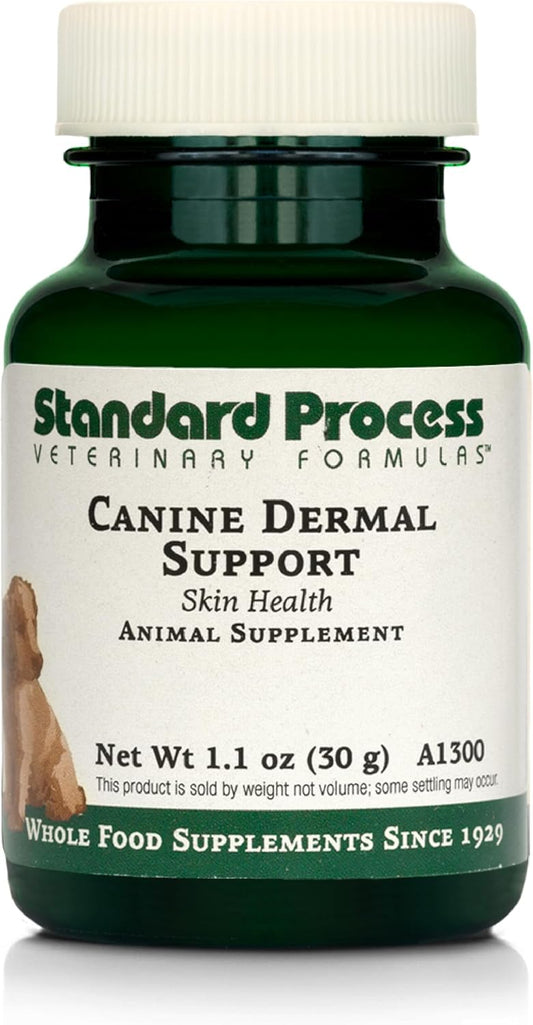 Standard Process Canine Dermal Support - Skin & Adrenal Gland Support Supplement - Comprehensive Skin Health Support Supplement for Dogs - Daily Immune & Liver Support Powder - 30 g