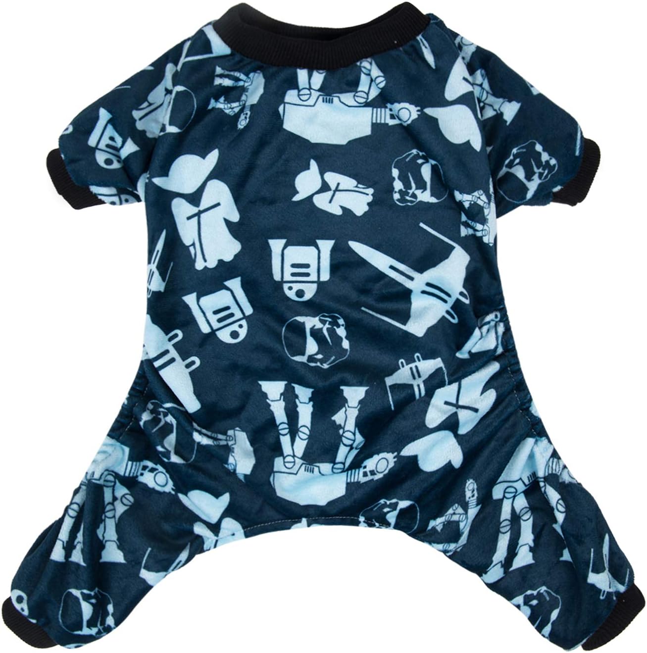 CuteBone Small Dogs Outfit Soft Puppy Onesies Pjs Dog Pajamas Pet Coat Cat Apparel Comfy Doggie Jumpsuit Bodysuit for All Seasons P47XS