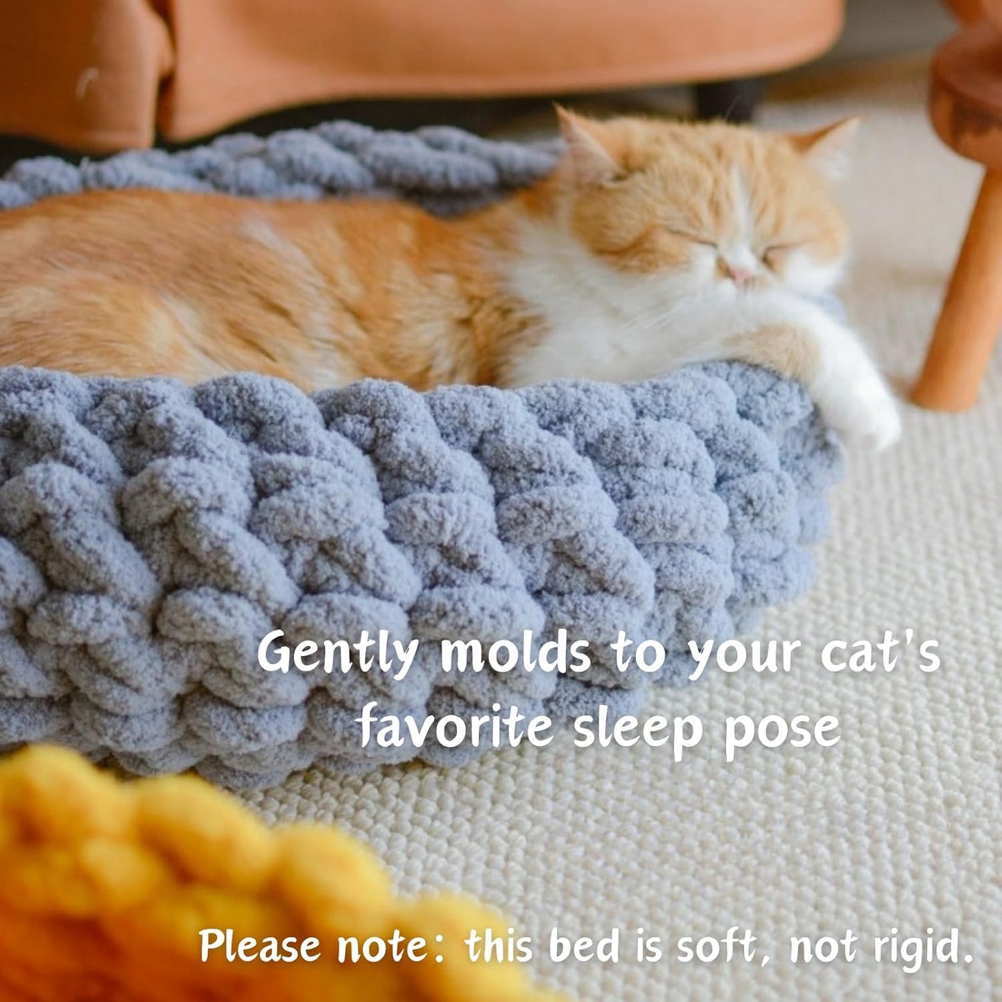 Cat Nest Bed – Premium Handwoven Washable Extra Soft Round Cave House for Indoor Kitten & Kitty, Small & Large (DGreen,Large)