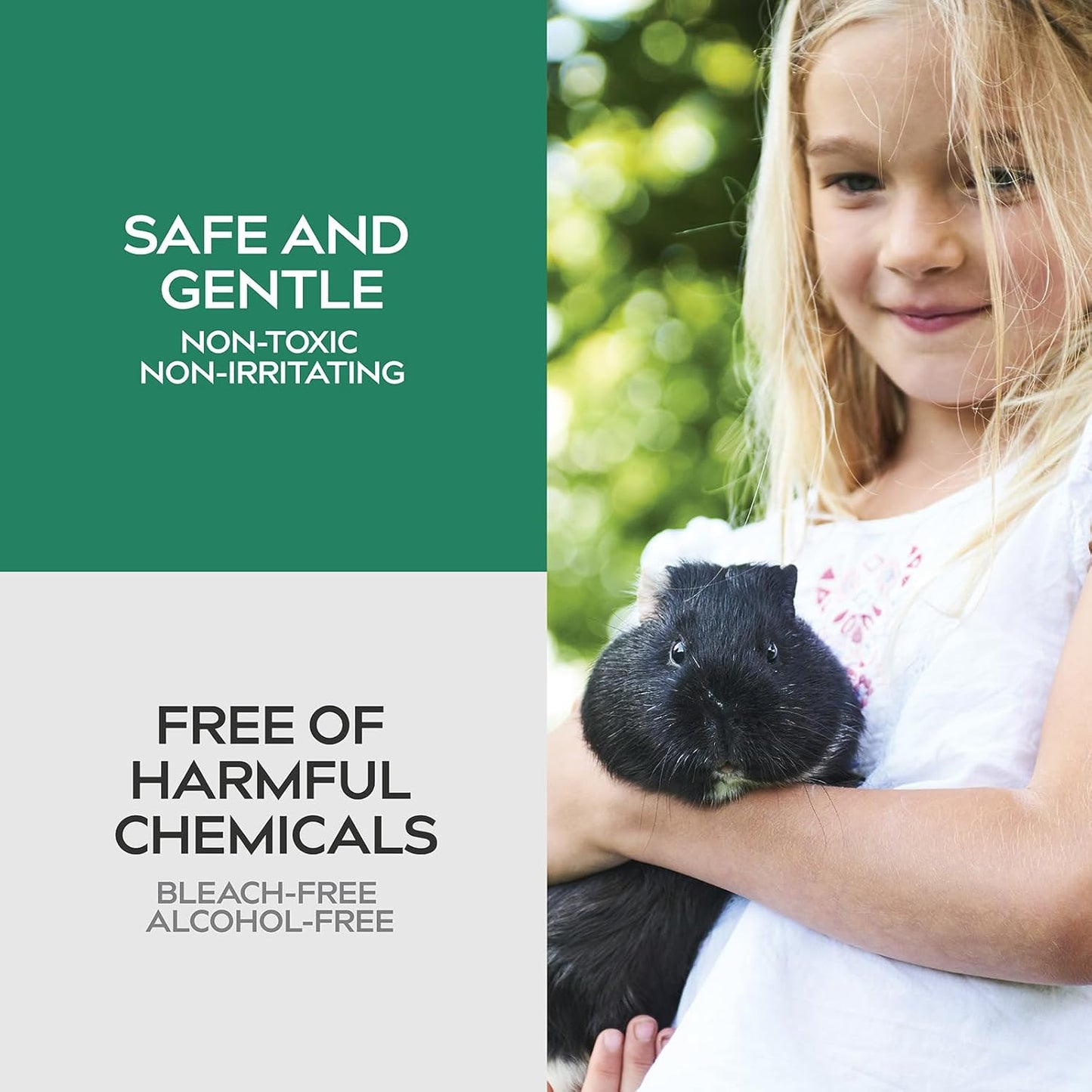 Small Animal Cage Deodorizer Spray – Unscented Natural Mineral Formula to Remove Odors in Hamster, Rabbit, and Guinea Pig Cages – 9 Fl Oz