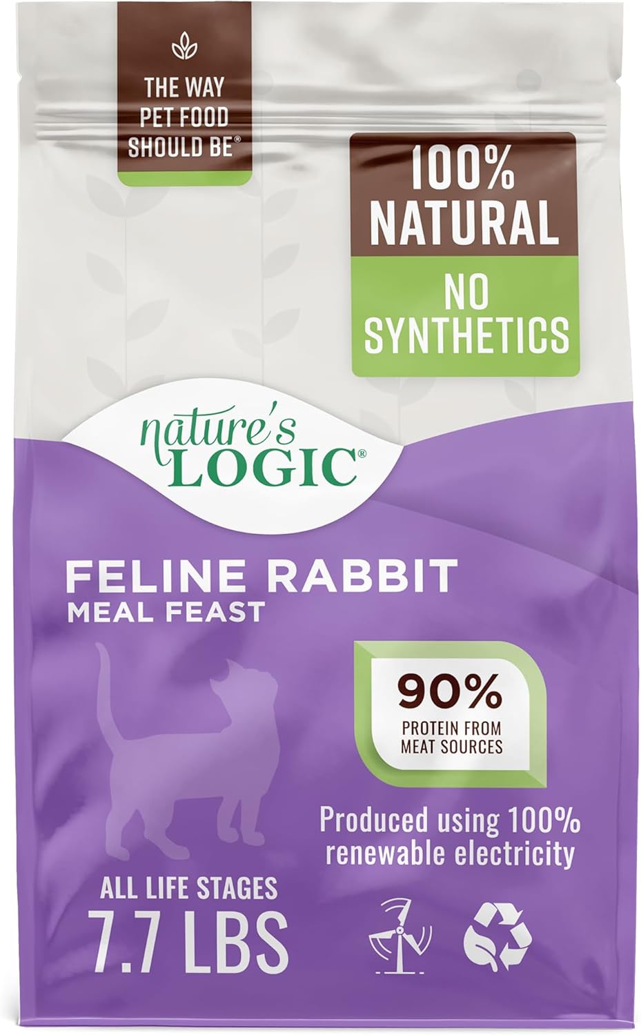 Nature's Logic Feline Chicken Meal Feast Cat Food - High-Protein Dry Food for Cats, 100% Natural Nutrition with Probiotics & Prebiotics - All Life Stages - Rabbit, 7.7lbs