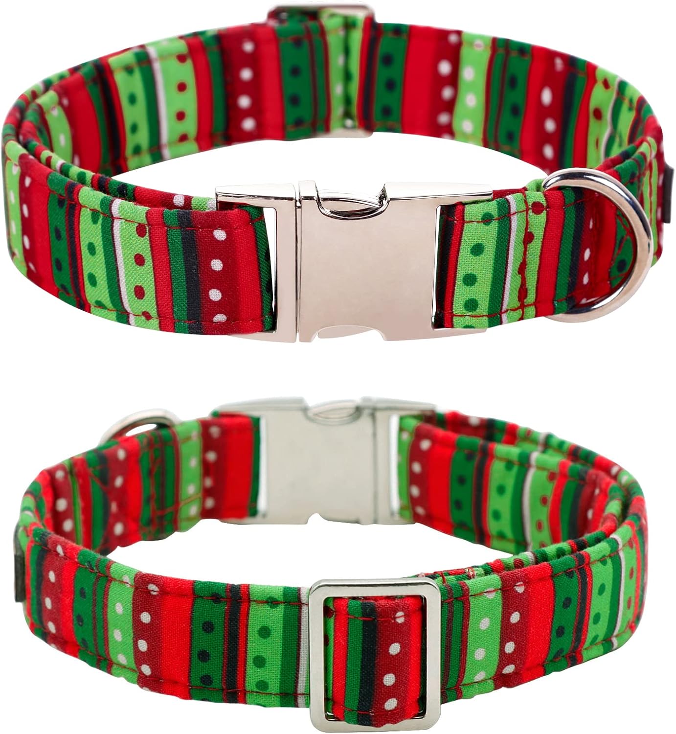 Lionet Paws Christmas Dog Collar with Bowtie, Dog Sailor Bow Collar with Metal Buckle for Dogs and Cats, Adjustable Comfortable Dog Collar Girl Gift, XS, Neck 8-12 in