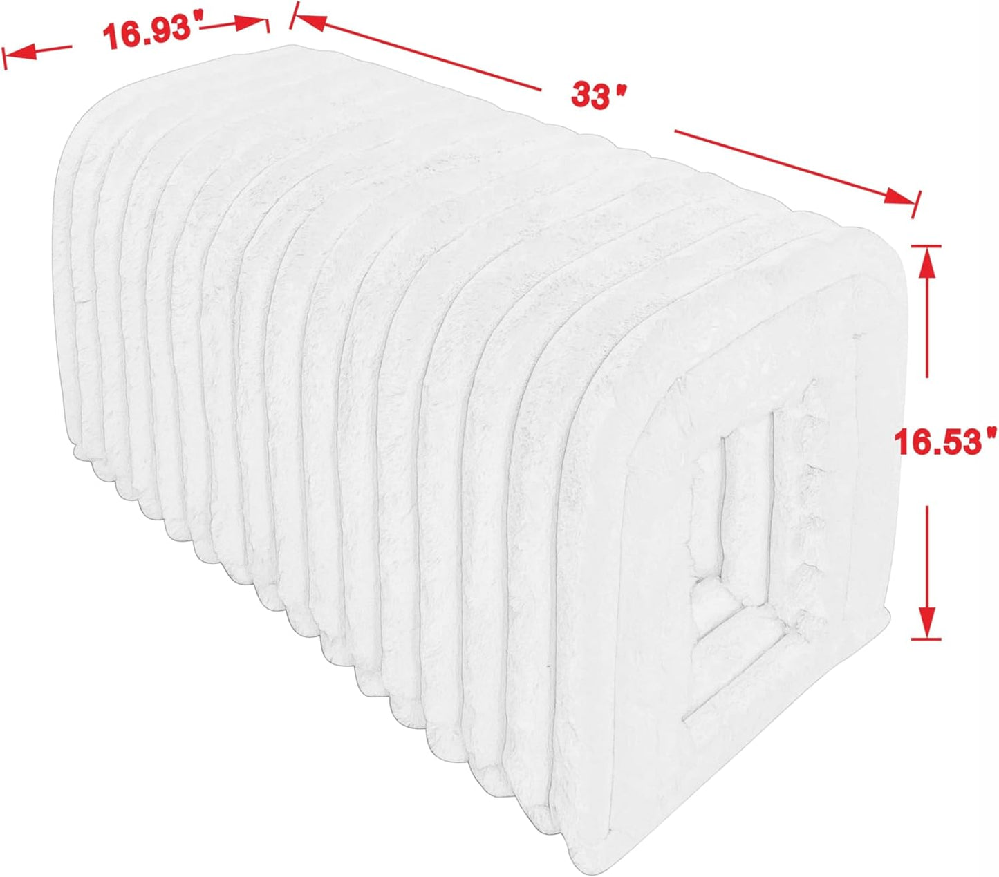 Storage Bench Pet Supplies Corduroy Bench Cat's nest to Hide for The Living Room, Entryway and Bedroom (Beige)