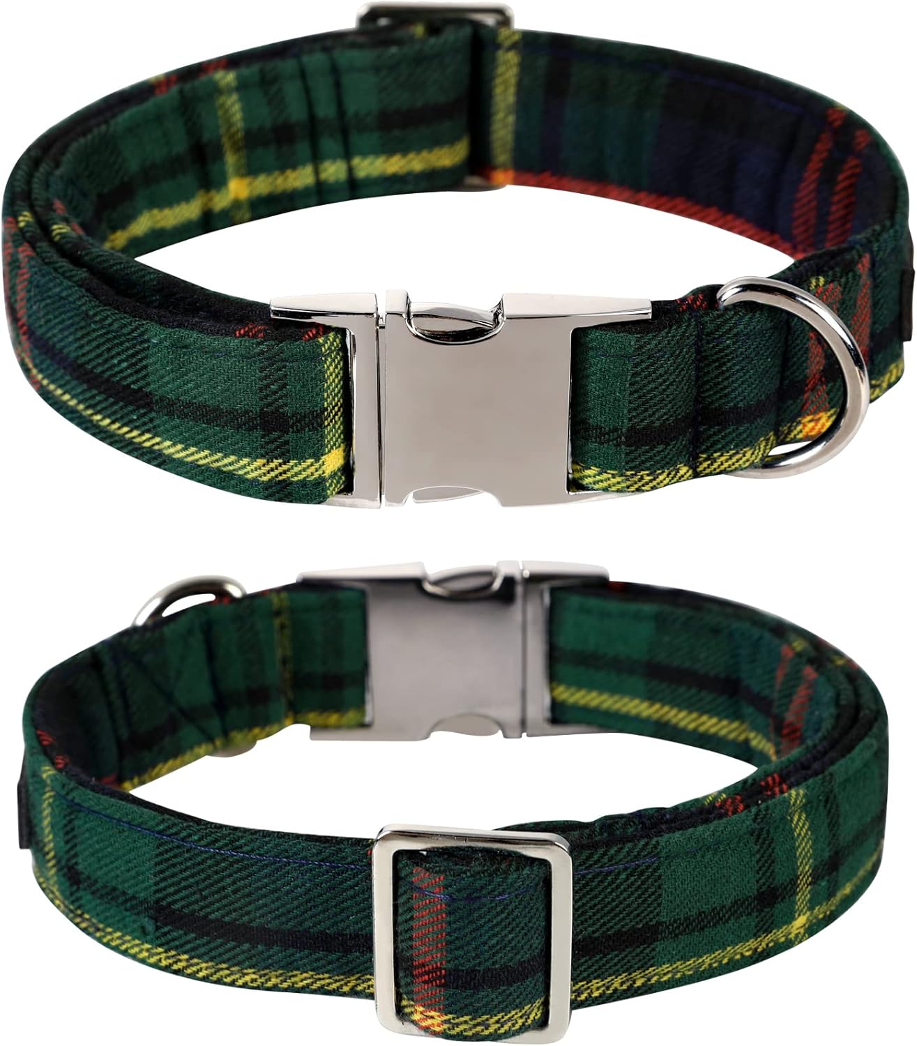 Lionet Paws Christmas Dog Collar with Flower, Soft and Comfortable, Adjustable Collar for X-Large Dogs Girl Gift, Neck 16-26 inches