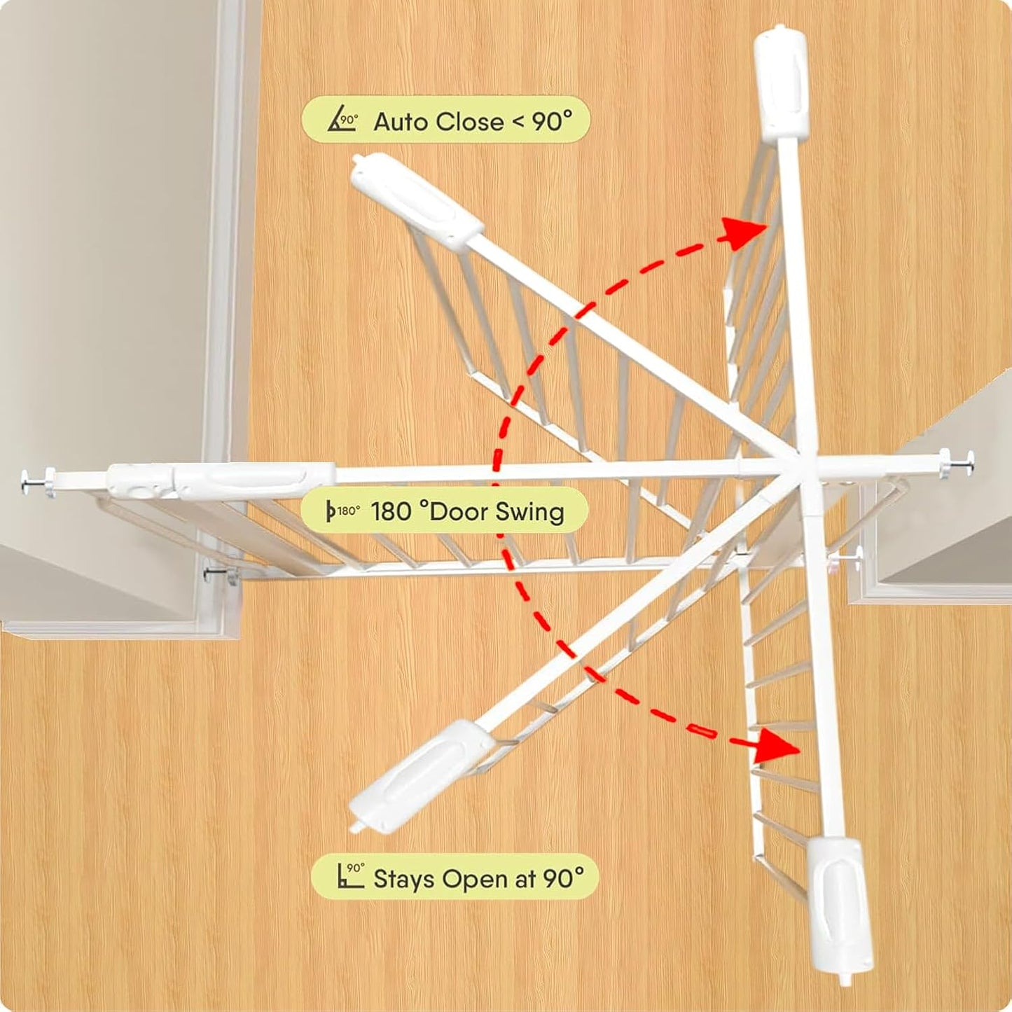 Extra Wide 67-71.5 Inch Baby Gates for Stairs, Doorways - No Drilling, Pressure Mounted Pet Gates for Kids and Dogs