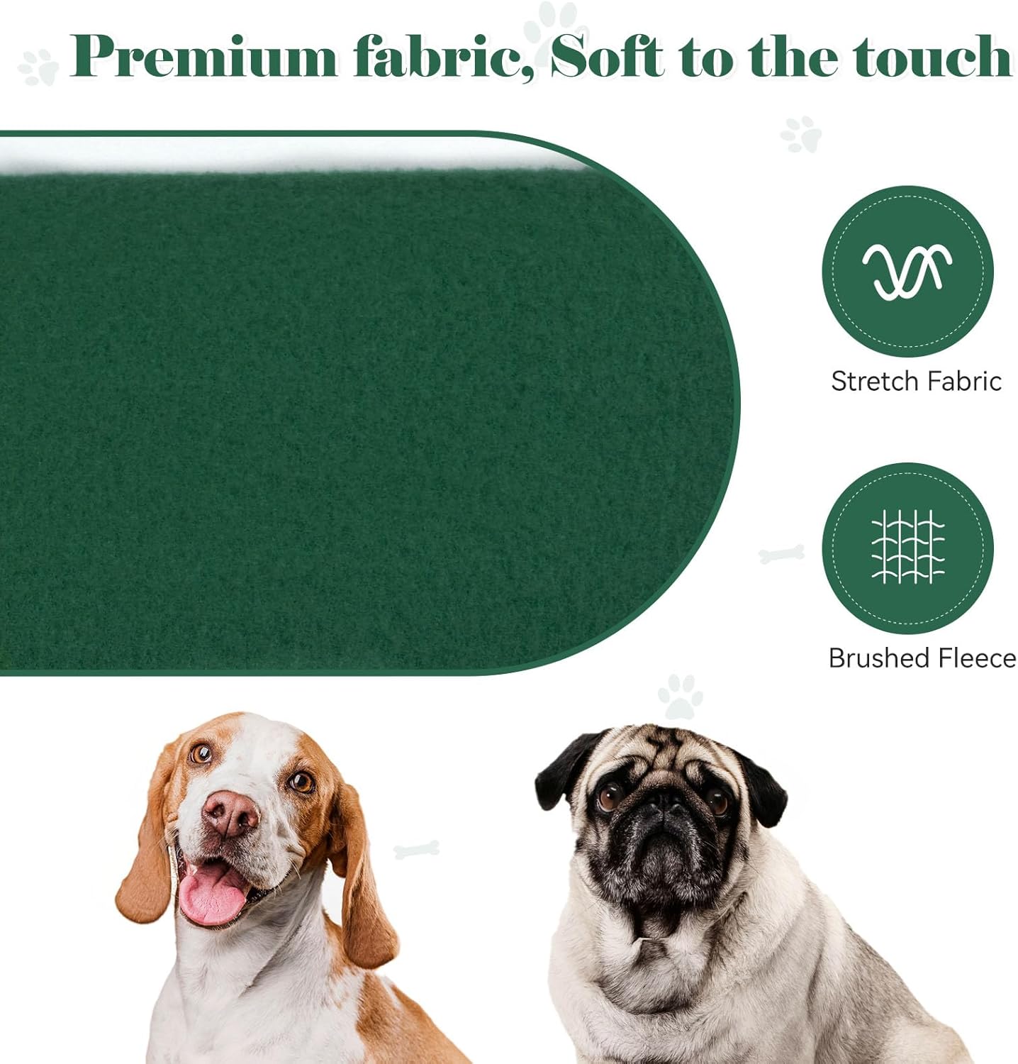 Dog Sweaters for Large Dogs Pet Sweater Solid Soft Brushed Fleece Dog Hoodie Clothes Pet Hoodie Sweatshirt with Pocket(Green-L)