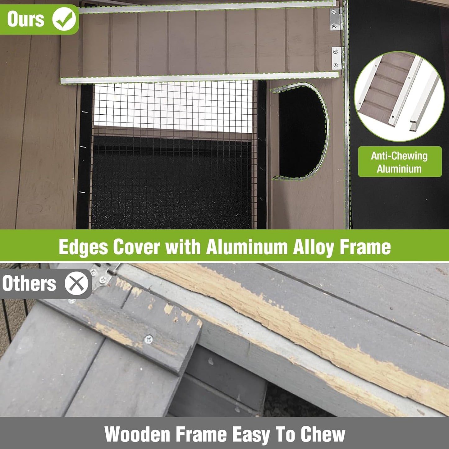 GUTINNEEN Rabbit Hutch Guinea Pig Cages Indoor with Stand Wooden Small Animals Cage Hutch Hamster Cage with Hideout,Pull Out Tray, Anti Chew Ramp(Brown)