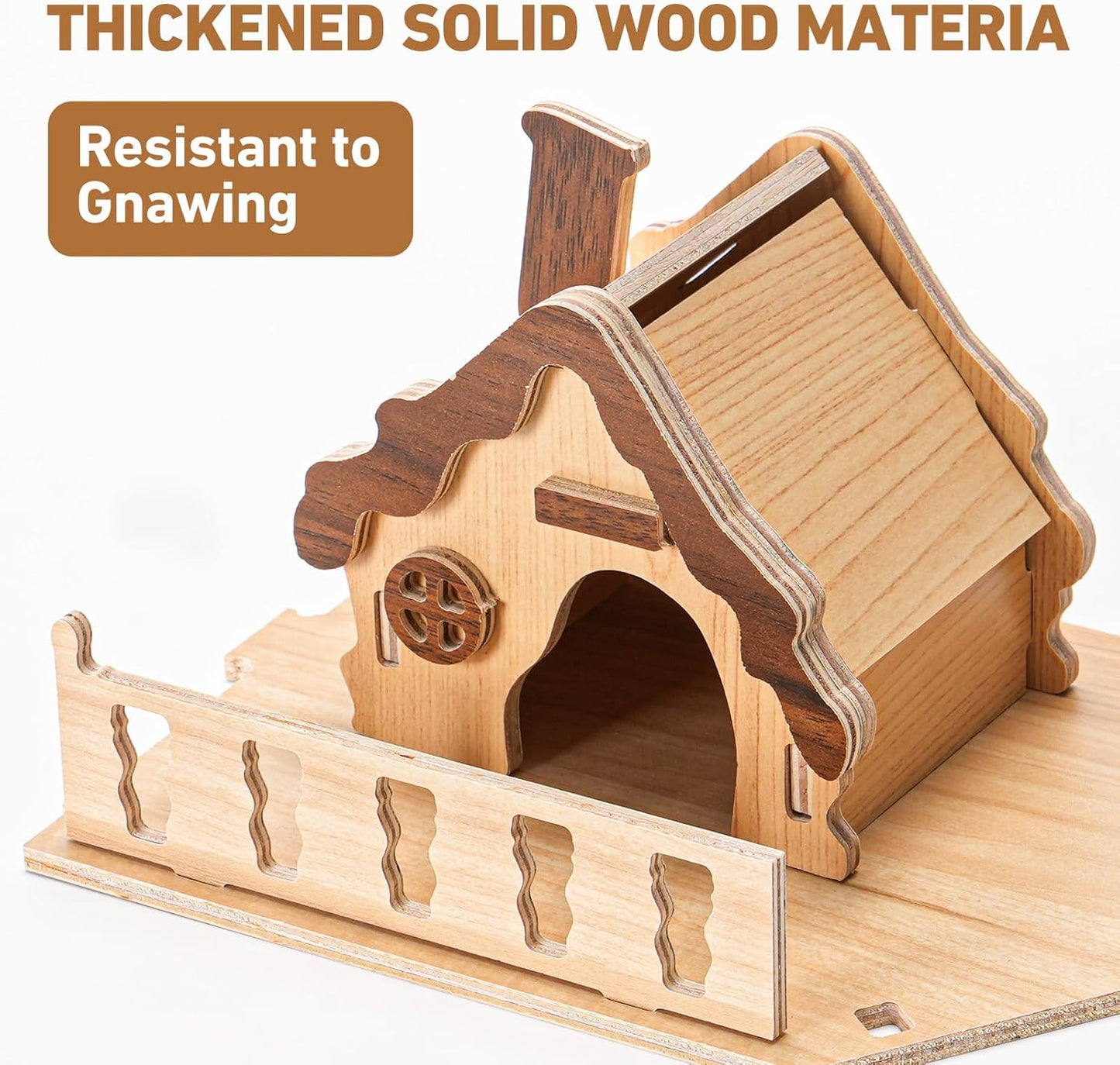 Hamster Cage 8 in 1 with All Accessories, Portable Hamster Cages with Full Transparent Viewing, Excellent Ventilation, Castle Habitat, Dwarf Hamster Cage Suitable for Gerbil, Other Small Animals