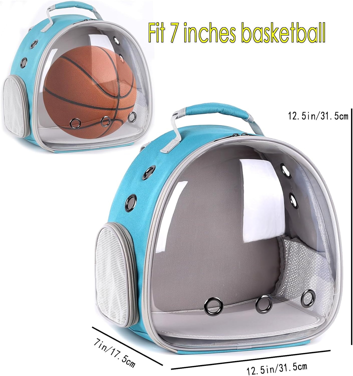 Crested Geckos Backpack Carrier,Reptile Portable Backpack Carrier with Small Backpack Harness Leash Set,Space Capsule Clear Bubble Window Travel Backpack for Lizard Travel,Guinea Pig,Bearded Dragon