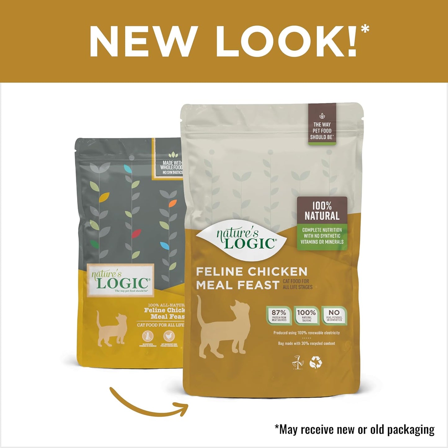 Nature's Logic Feline Chicken Meal Feast Cat Food - High-Protein Dry Food for Cats, 100% Natural Nutrition with Probiotics & Prebiotics - All Life Stages - Chicken, 7.7lbs